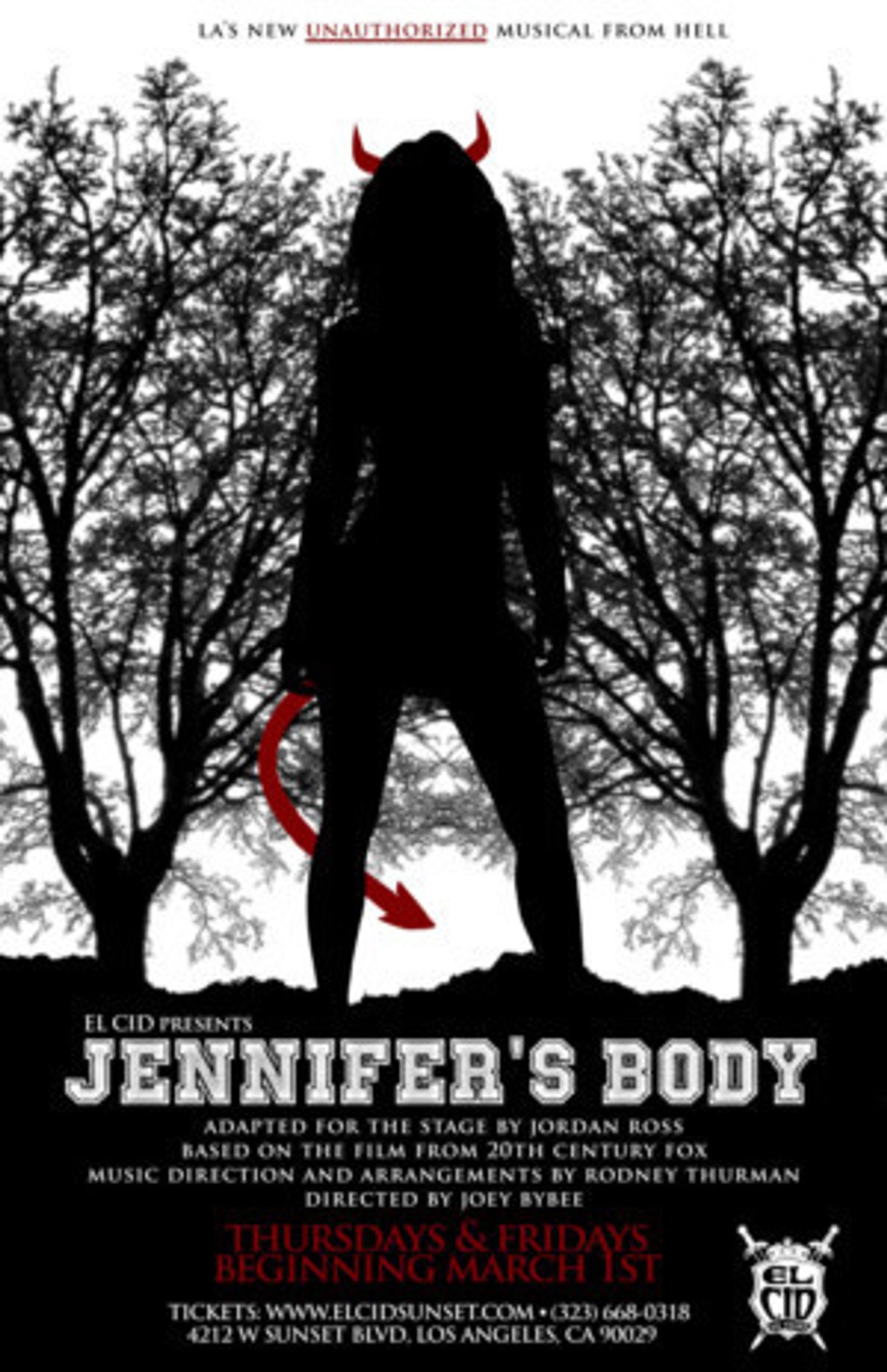 JENNIFER'S BODY: The Unauthorized Musical From Hell Debuts at El Cid  Image