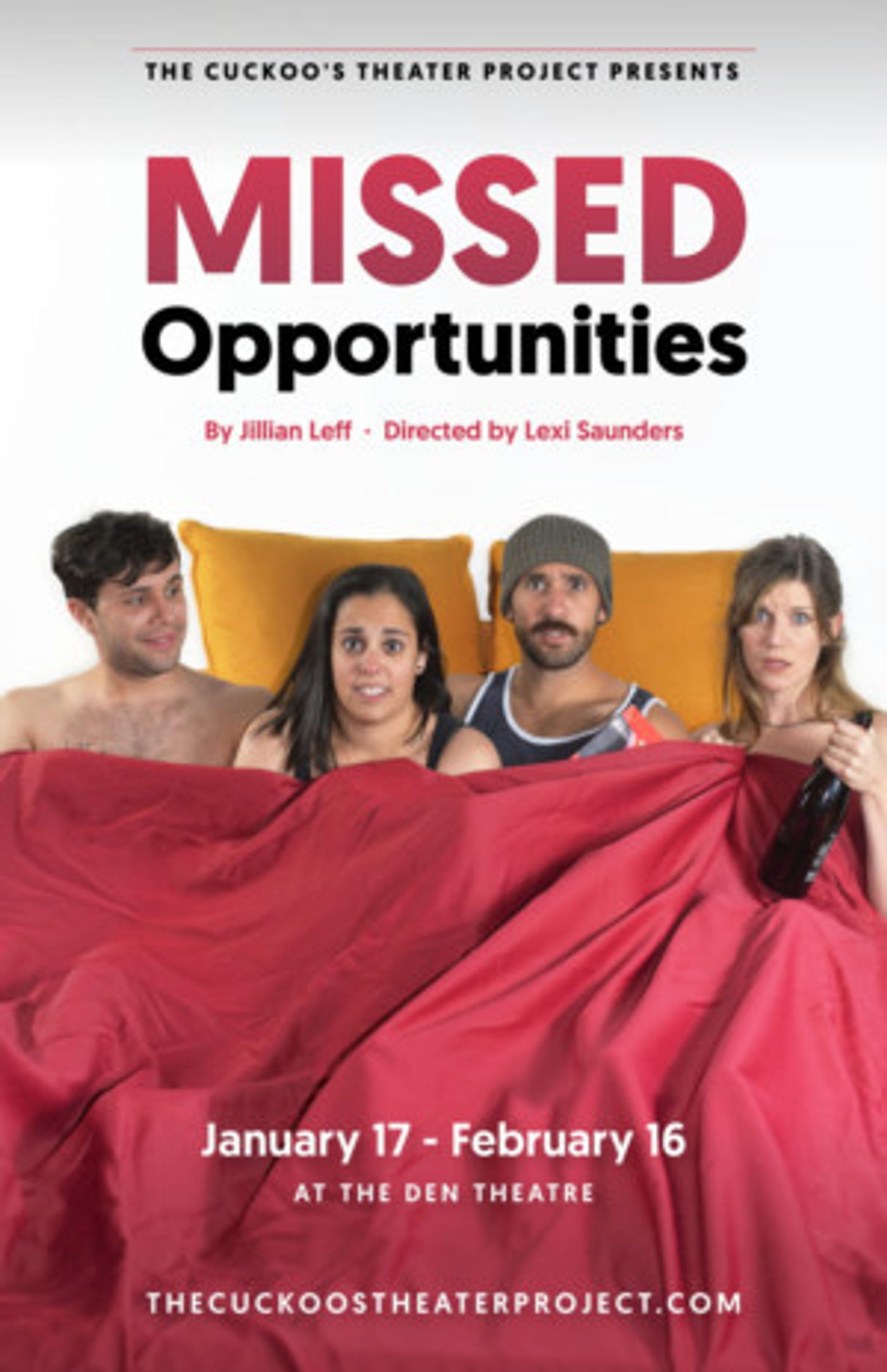 The Cuckoo's Theater Project Presents The World Premiere Of MISSED OPPORTUNITIES By Jillian Leff  Image