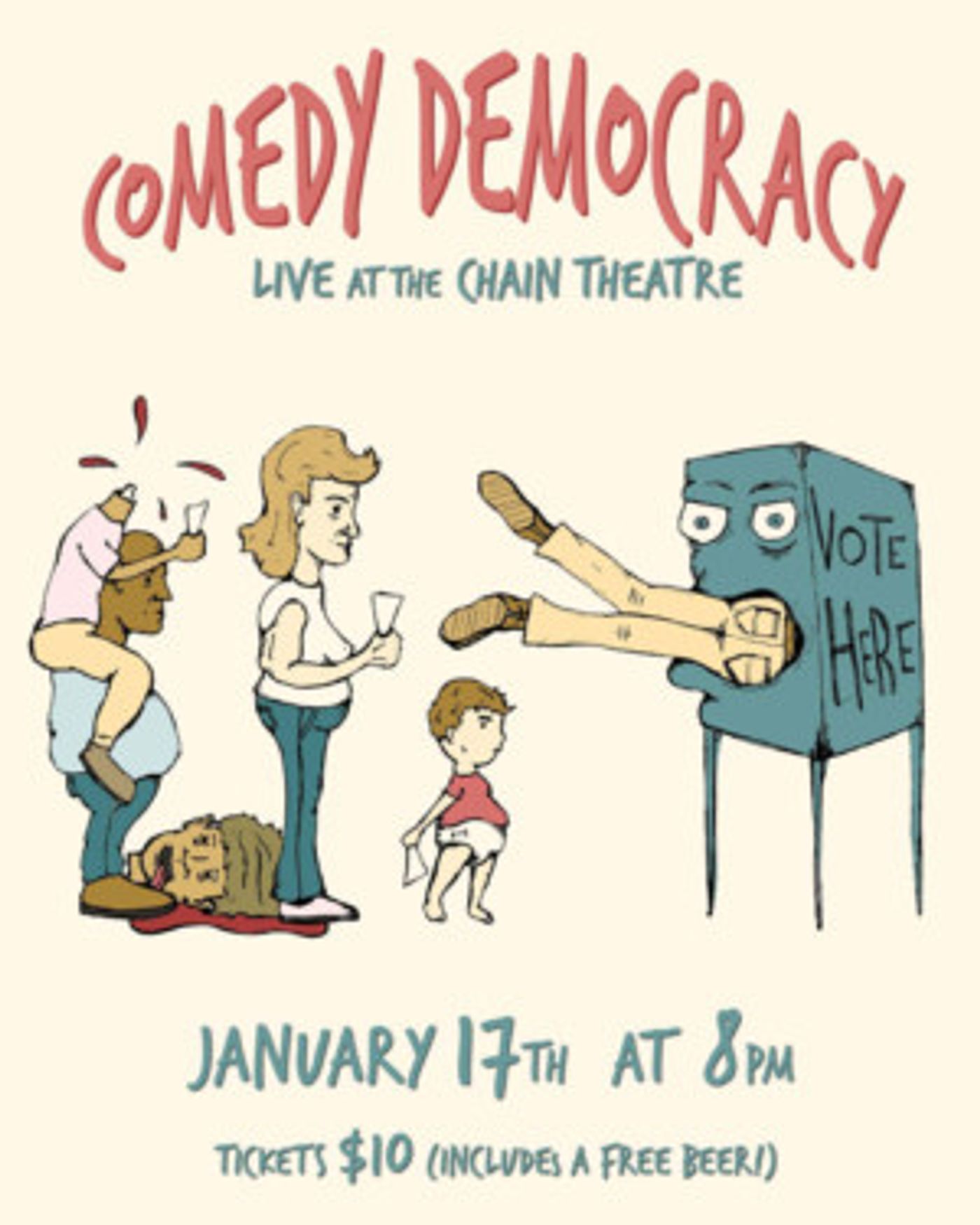 Comedy Democracy To Open At The Chain Theatre  Image