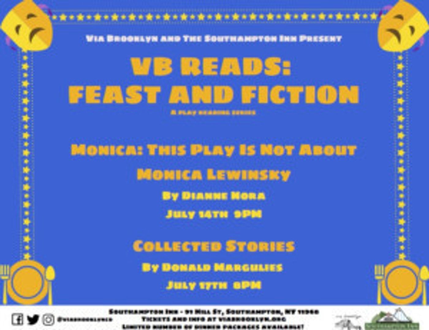 VB Reads: Feast And Fiction - A Play Reading Series  Image