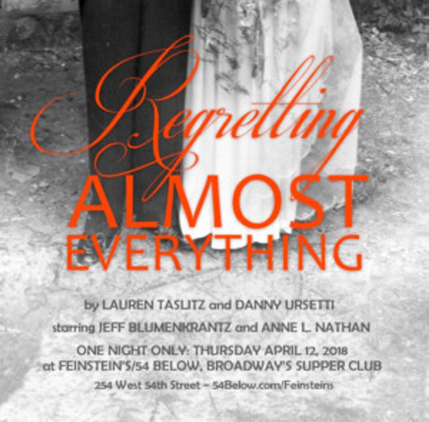 Jeff Blumenkrantz and Anne L. Nathan To Star in REGRETTING ALMOST EVERYTHING at 54 Below  Image