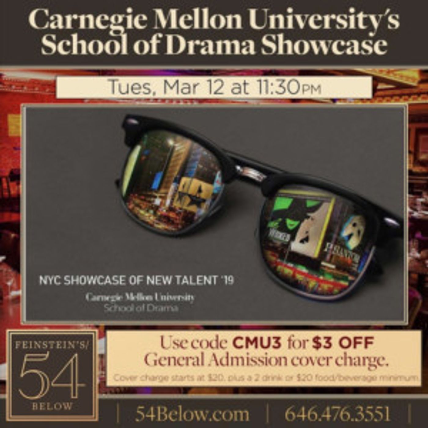 Carnegie Mellon School Of Drama Class To Showcase Talent at 54 Below  Image