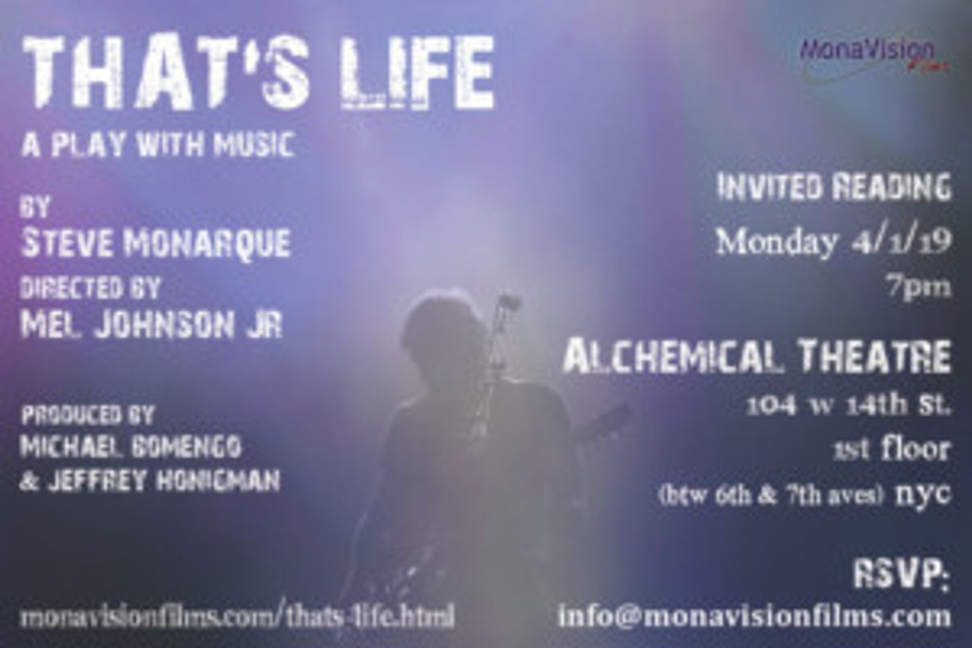 Industry Reading Of THAT'S LIFE By Steve Monarque To Be Directed By Mel Johnson Jr.  Image
