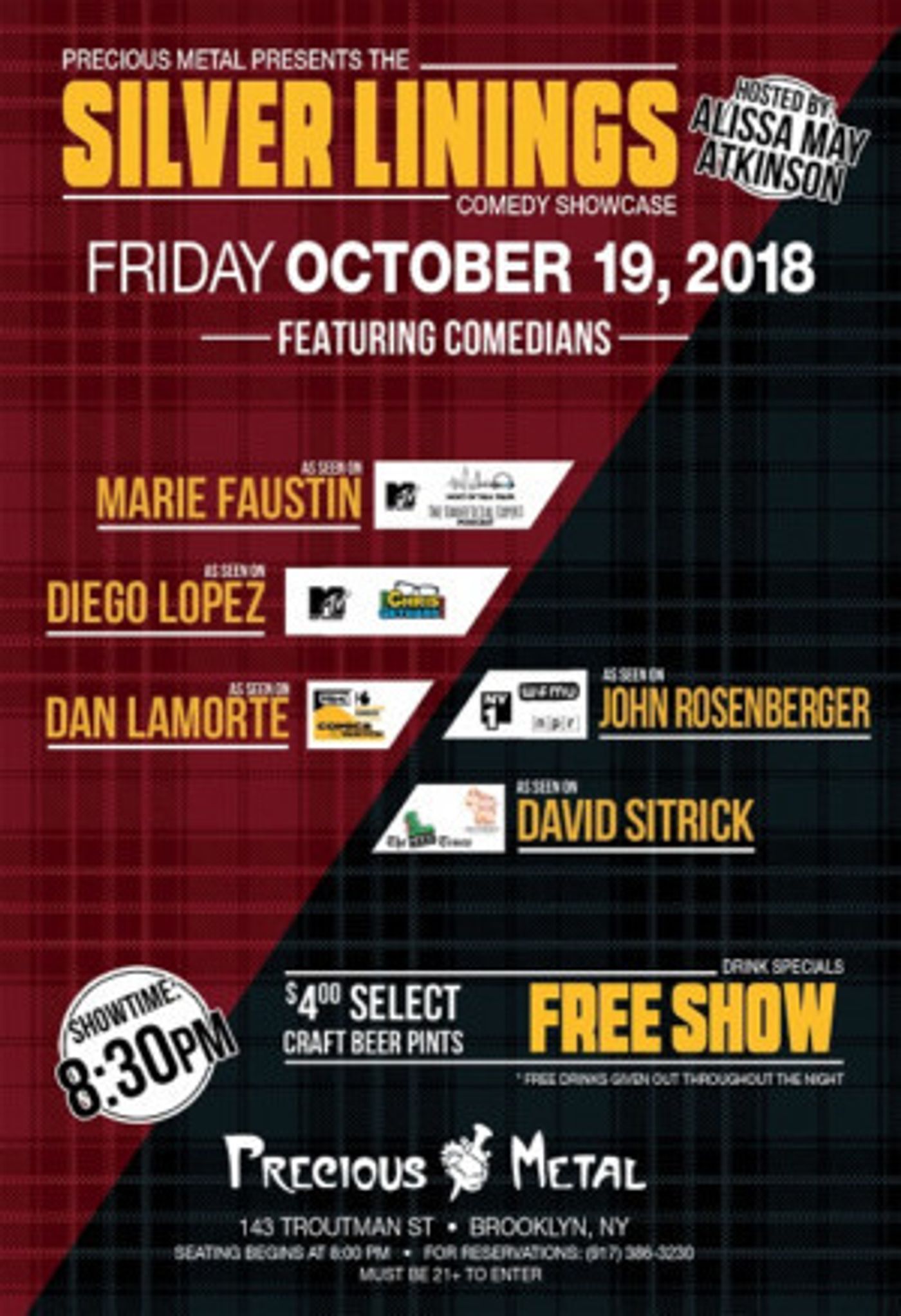 Silver Linings Comedy Show Comes to Precious Metal  Image