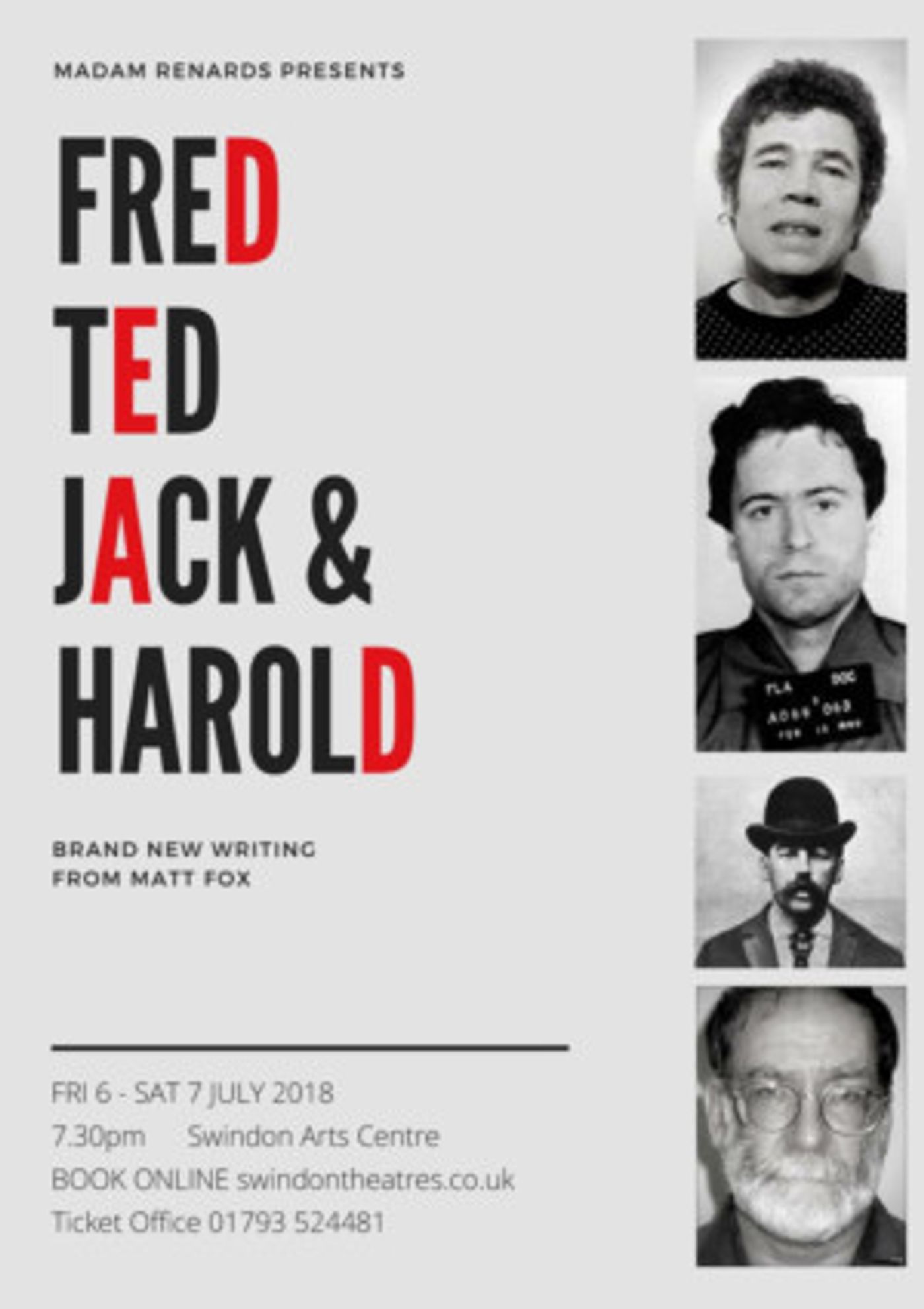 Madam Renards Theatre Company Presents FRED TED JACK & HAROLD  Image