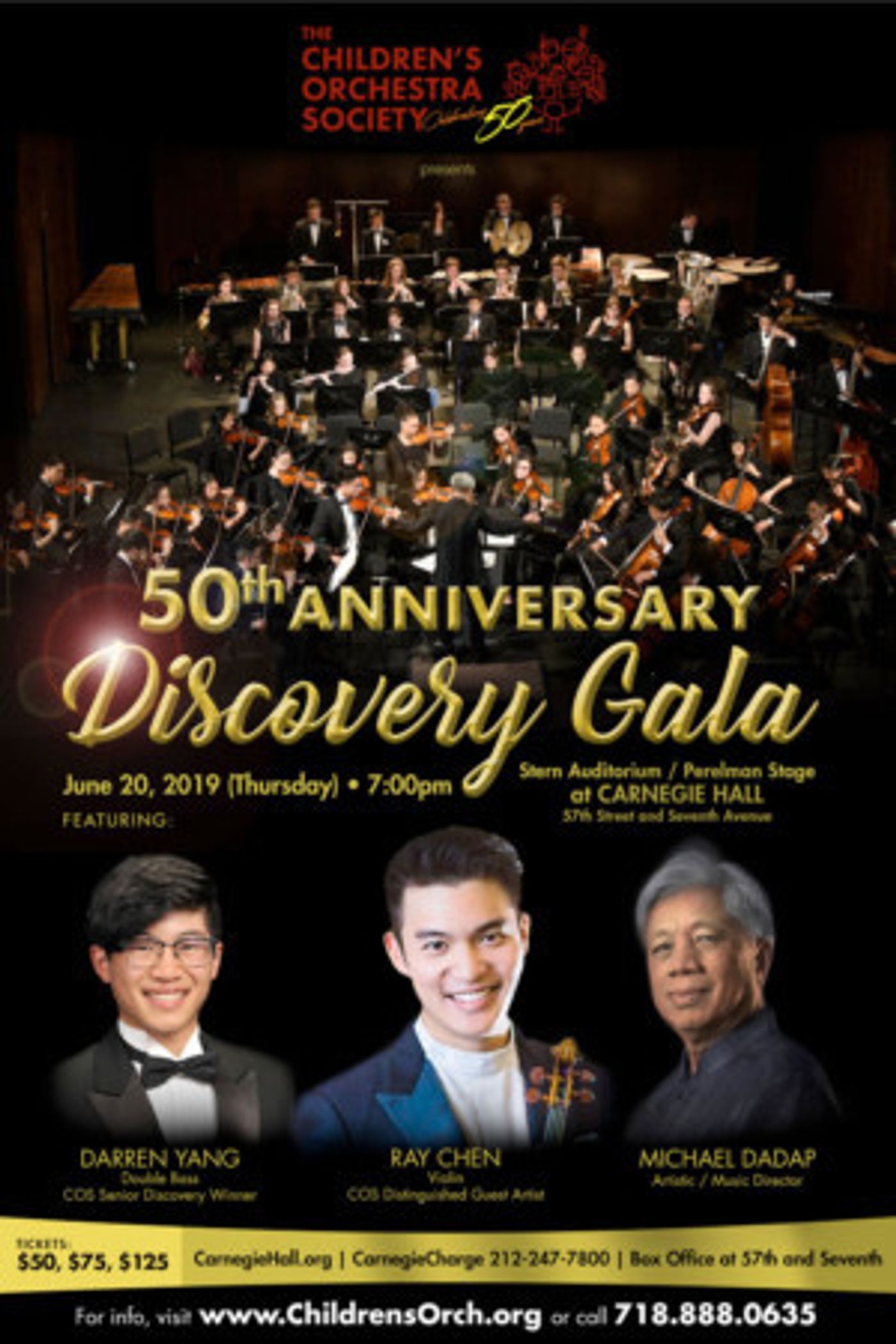Ray Chen Joins The Children's Orchestra Society For 50th Anniversary Gala  Image