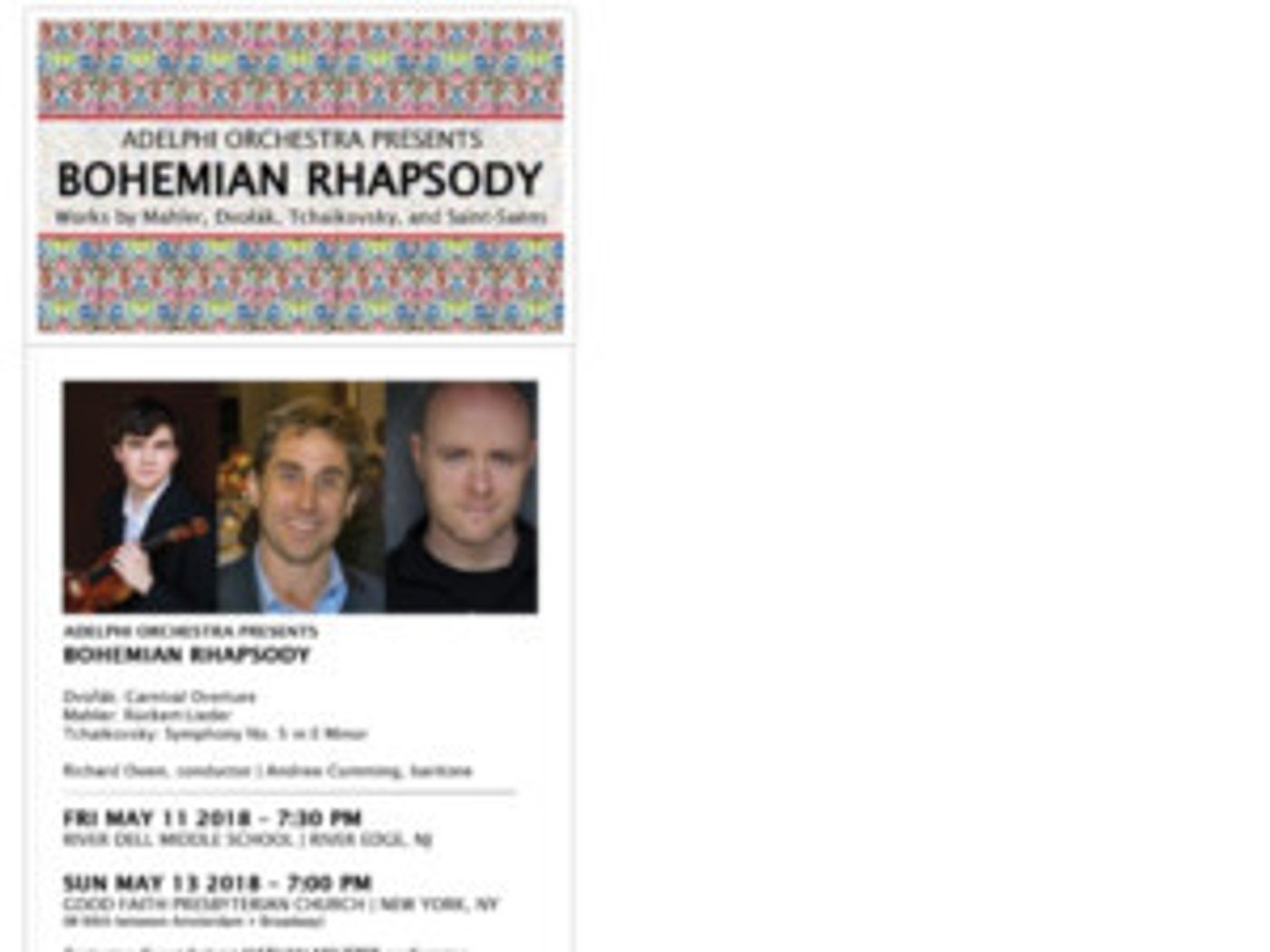 The Adelphi Orchestra's NYC Mother's Day Concert To Benefit Young Artist Program And Honor Extraordinary Moms  Image