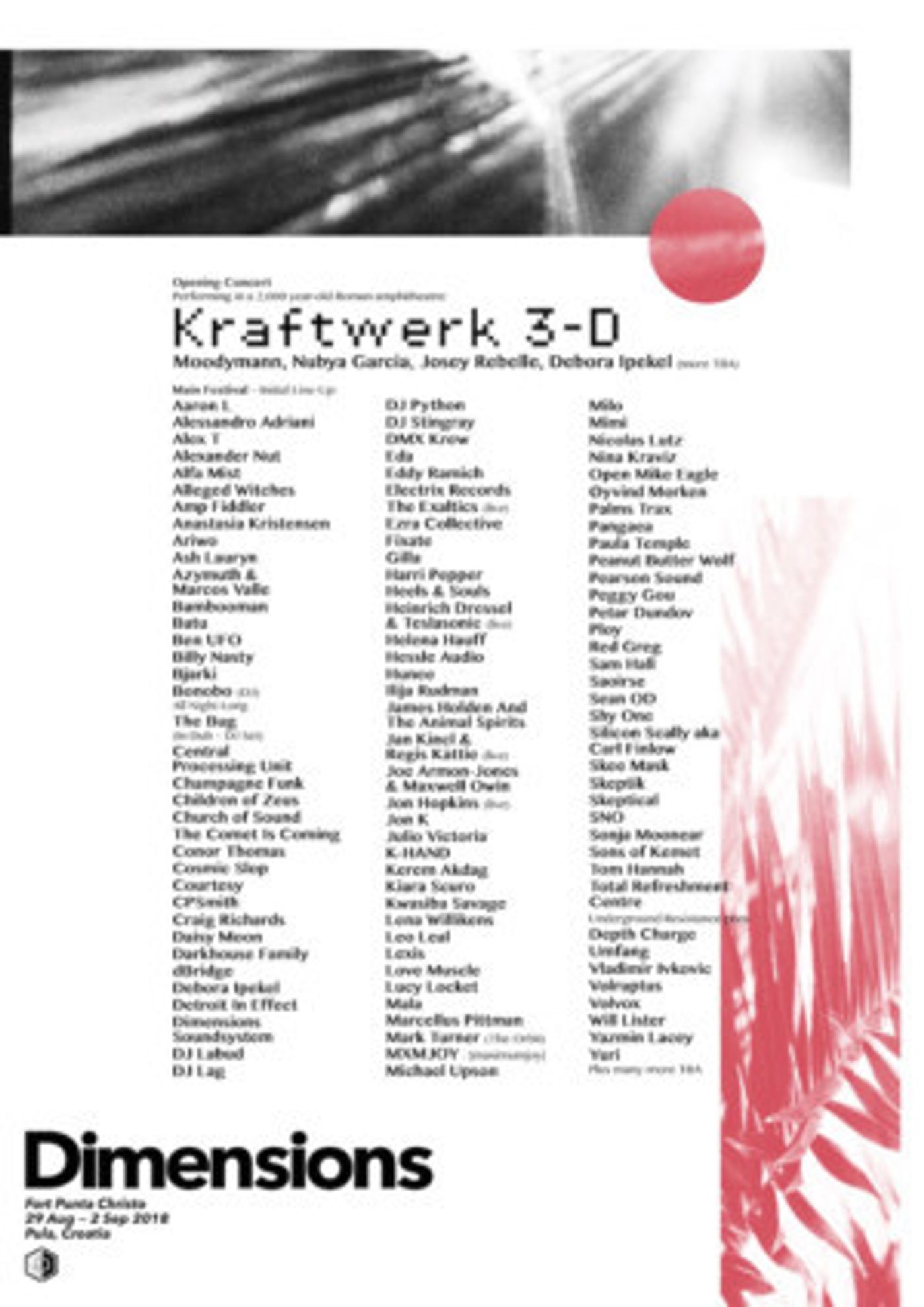 Dimensions Festival Announce First Wave Artists Including KRAFTWERK, Helena Hauff, Moodymann, and More  Image