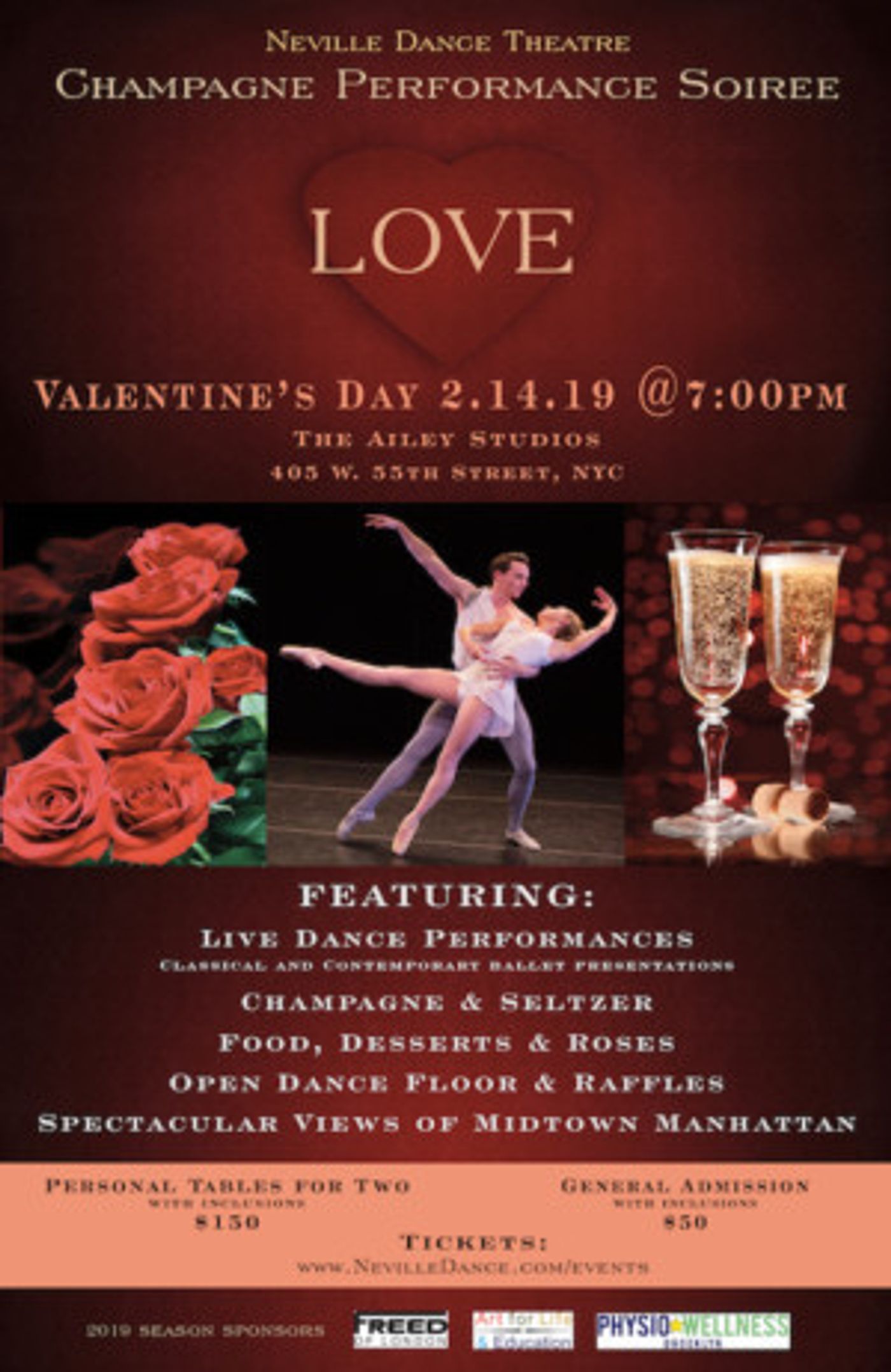 Ailey Studios Presents Valentine's Day Champagne Soiree & Dance Performance  Image