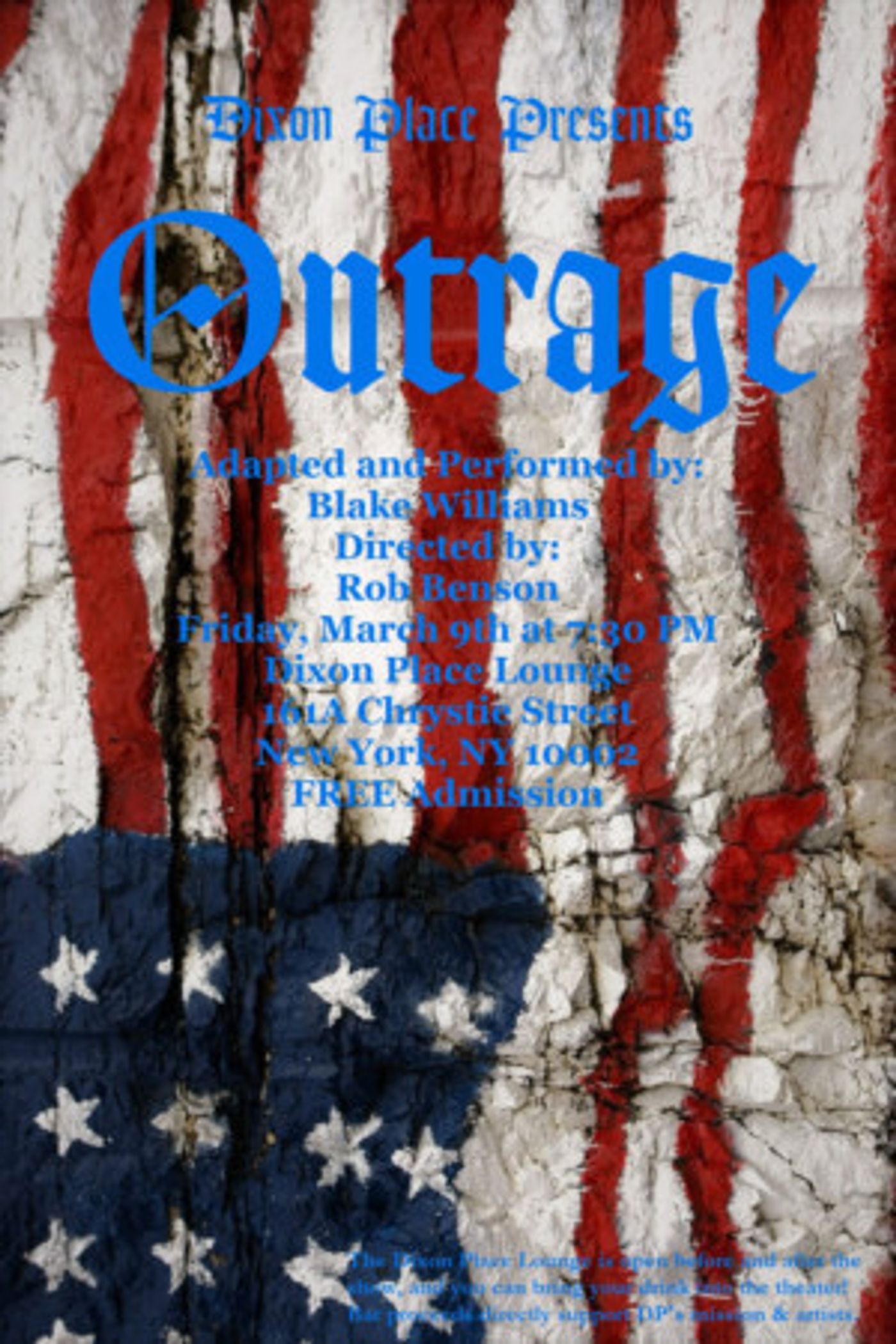 Dixon Place Presents Solo Show About Internet Anger Over The 2016 U.S. Election, OUTRAGE, For One Night Event  Image