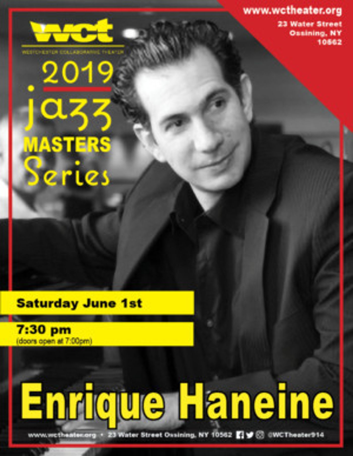 Westchester Collaborative Theater's Jazz Masters Series Presents Enrique Haneine  Image