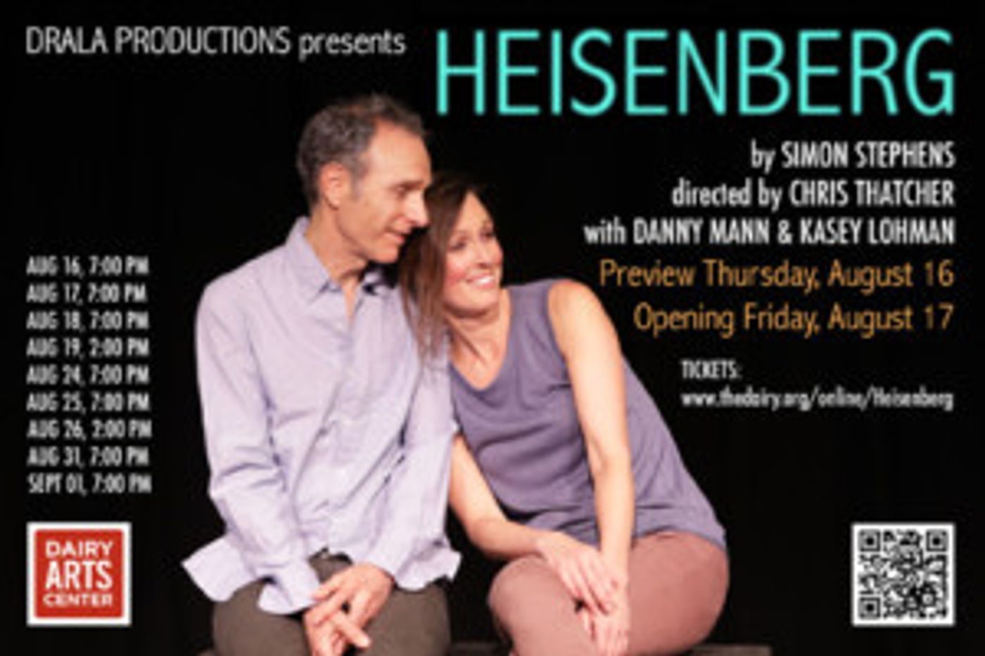 Drala Productions Announces Boulder Premiere Of HEISENBERG By Simon Stephens  Image
