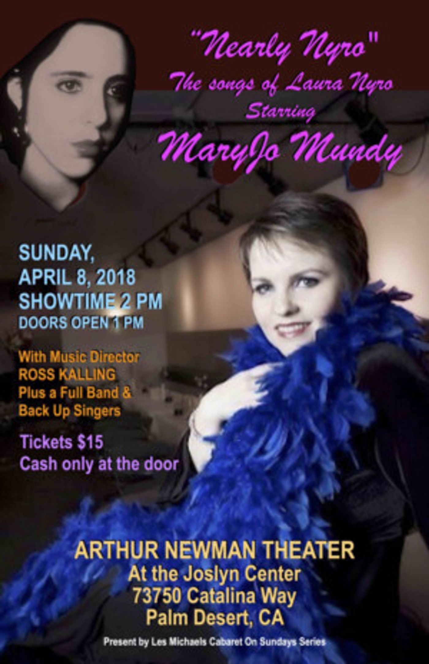 NEARLY NYRO Starring MaryJo Mundy Comes to Arthur Newman Theater  Image