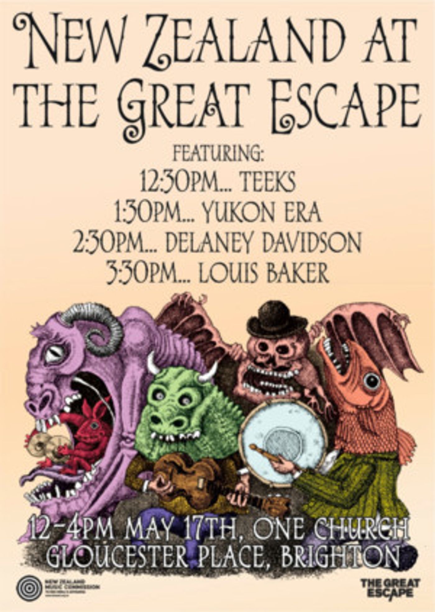New Zealand Musicians Join The Great Escape 2018  Image