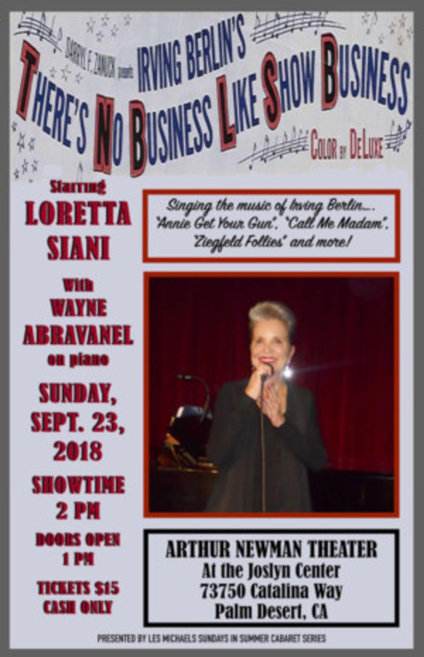 Loretta Siani Stars in THERE'S NO BUSINESS LIKE SHOW BUSINESS  Image