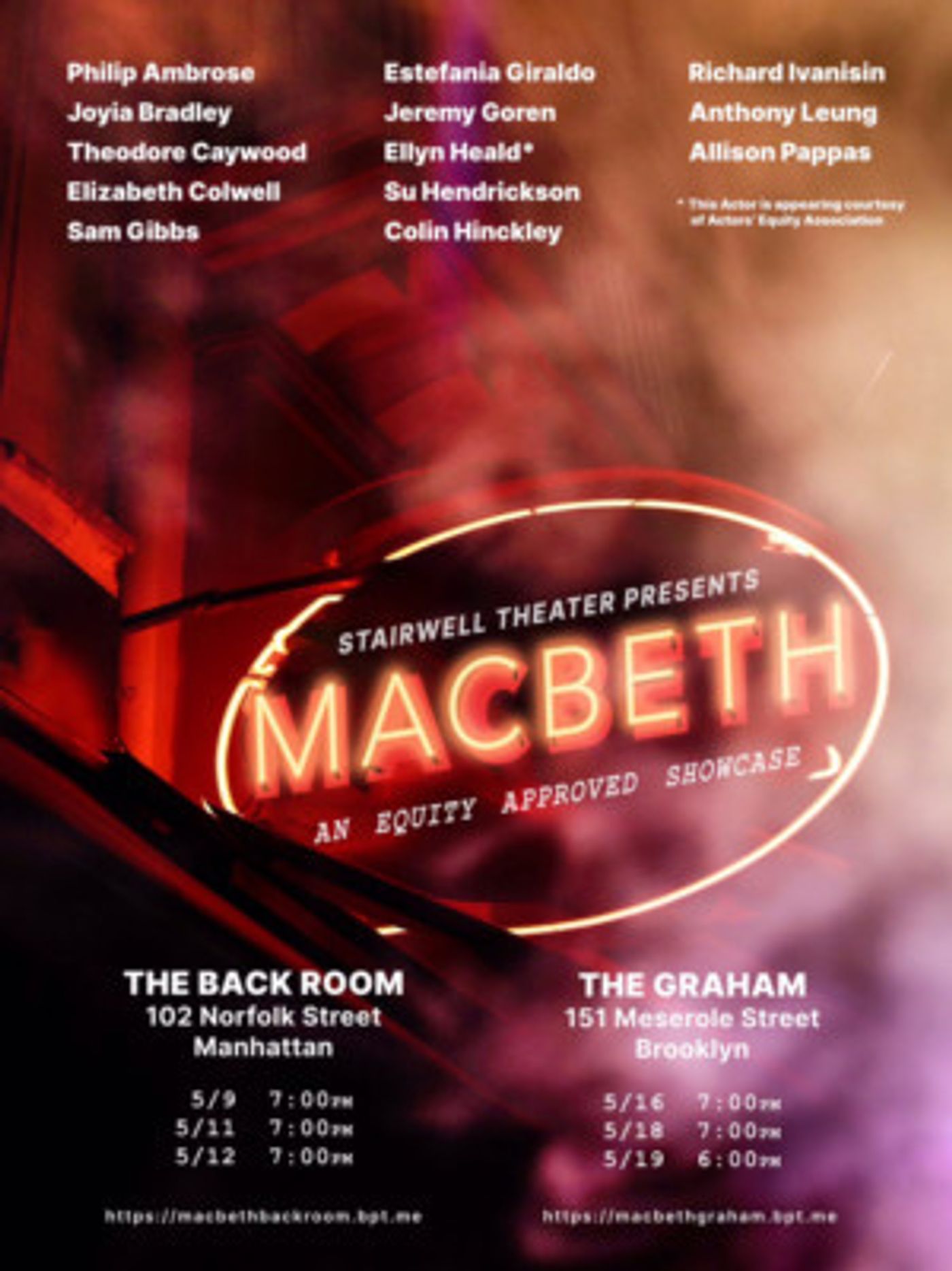 Stairwell Theater Announces Full Cast And Performances For MACBETH  Image