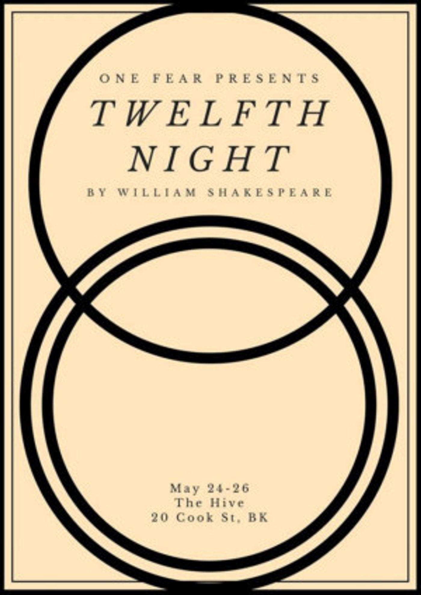 One Fear's TWELFTH NIGHT (OR WHAT YOU WILL) Begins Performances May 24  Image