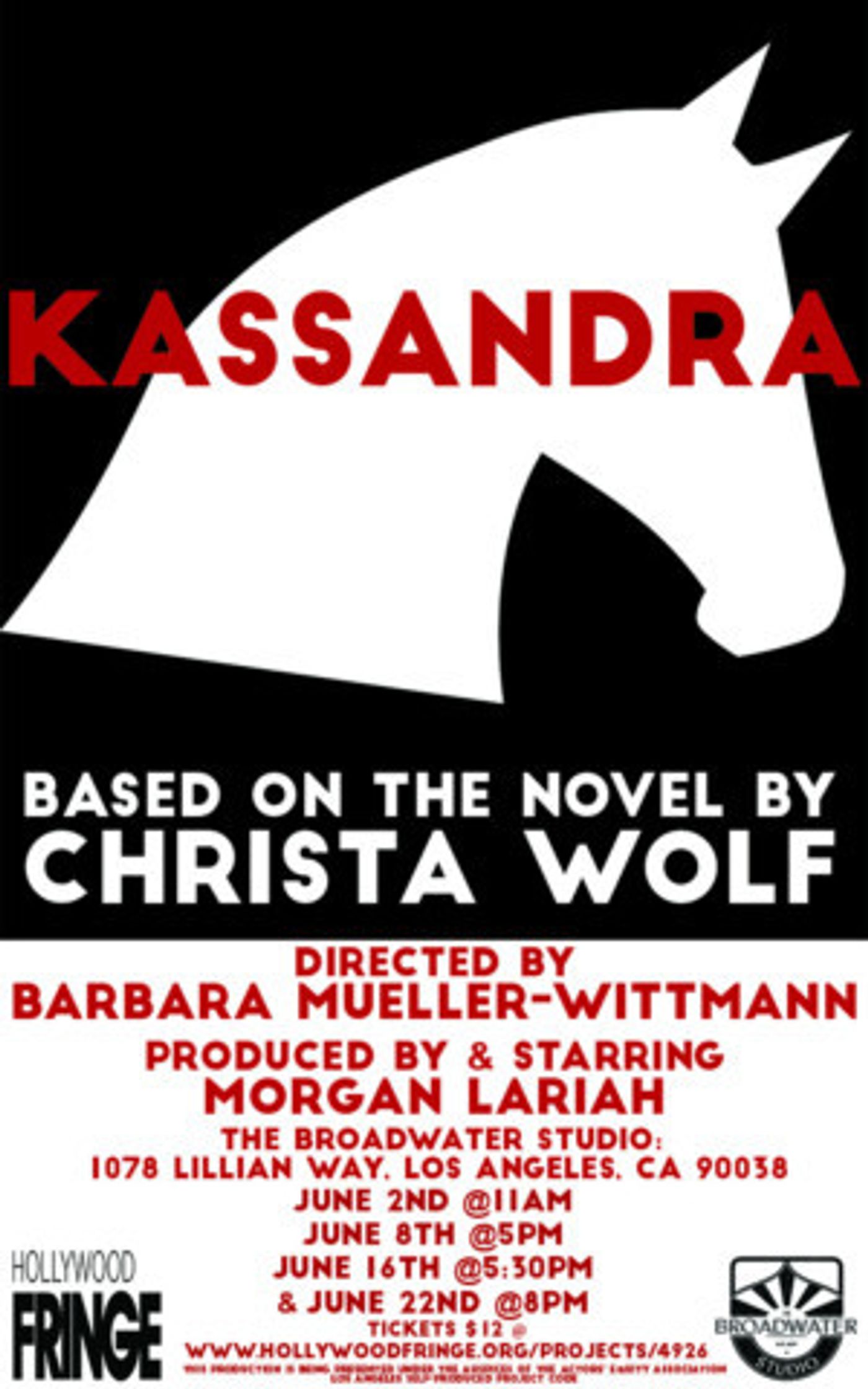 West Coast Premiere Of Solo Show KASSANDRA  Image