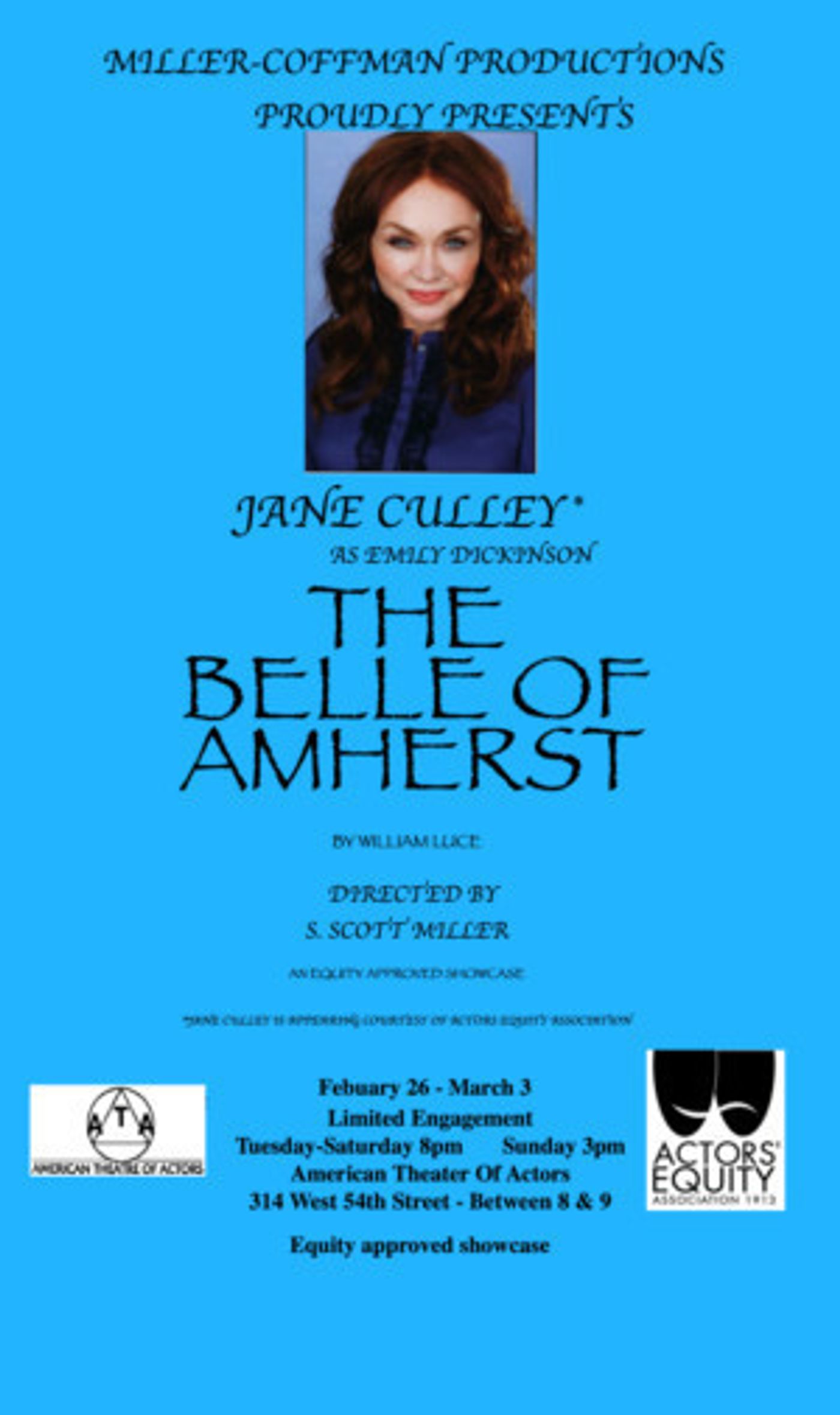 THE BELLE OF AMHERST Returns For Limited Run  Image