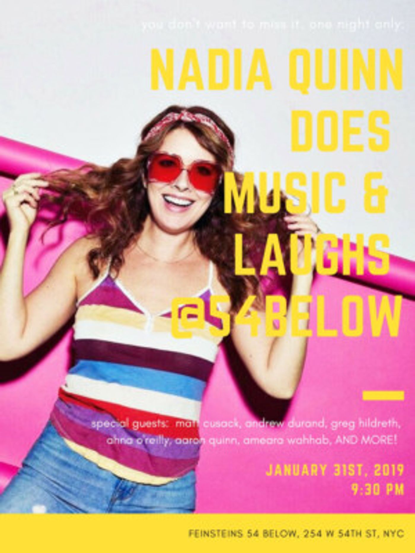 Nadia Quinn Brings Music and Laughs to 54 Below  Image