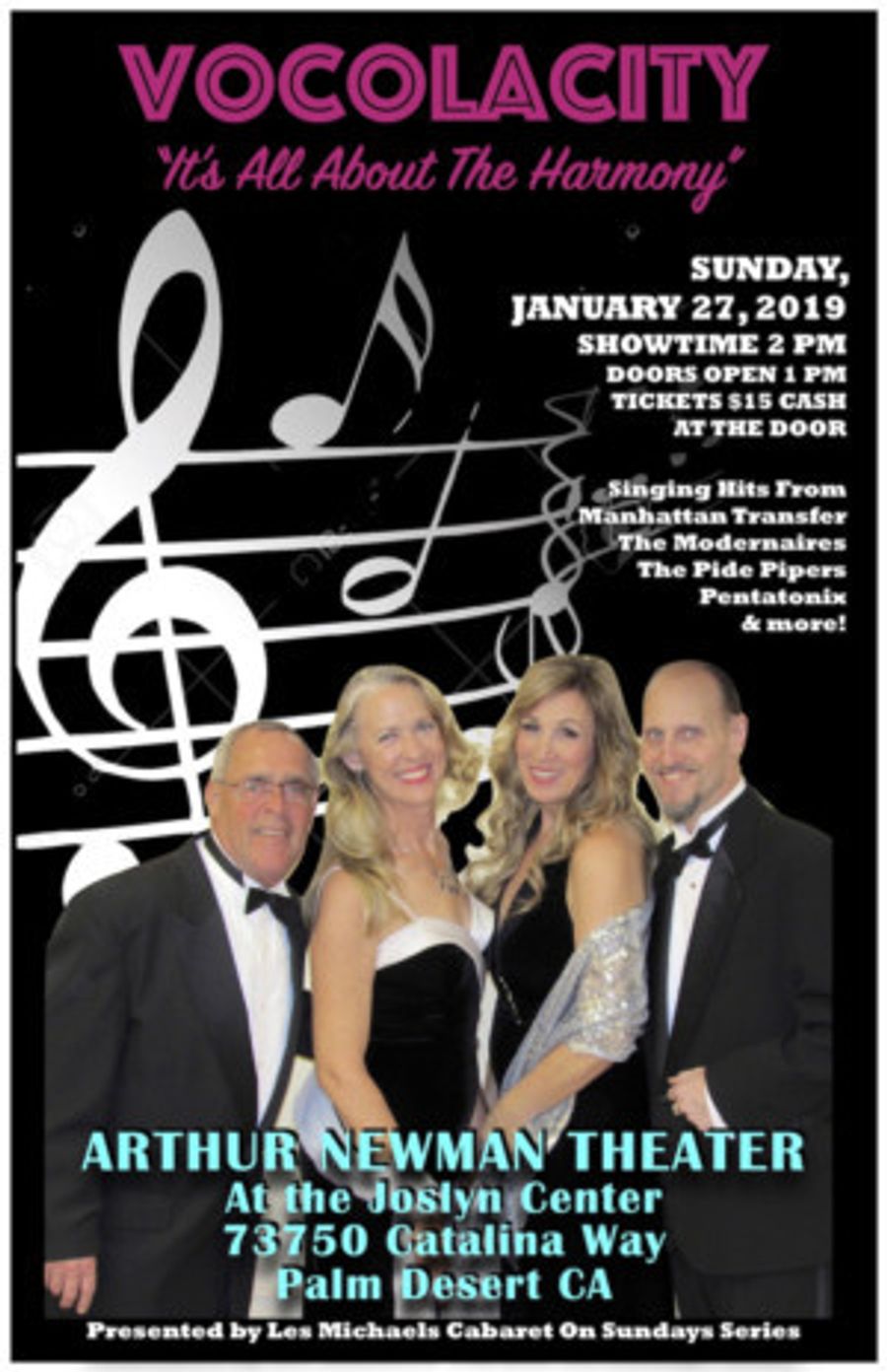 It's All About The Harmony Starring Vocolacity At Cabaret On Sundays Series Image