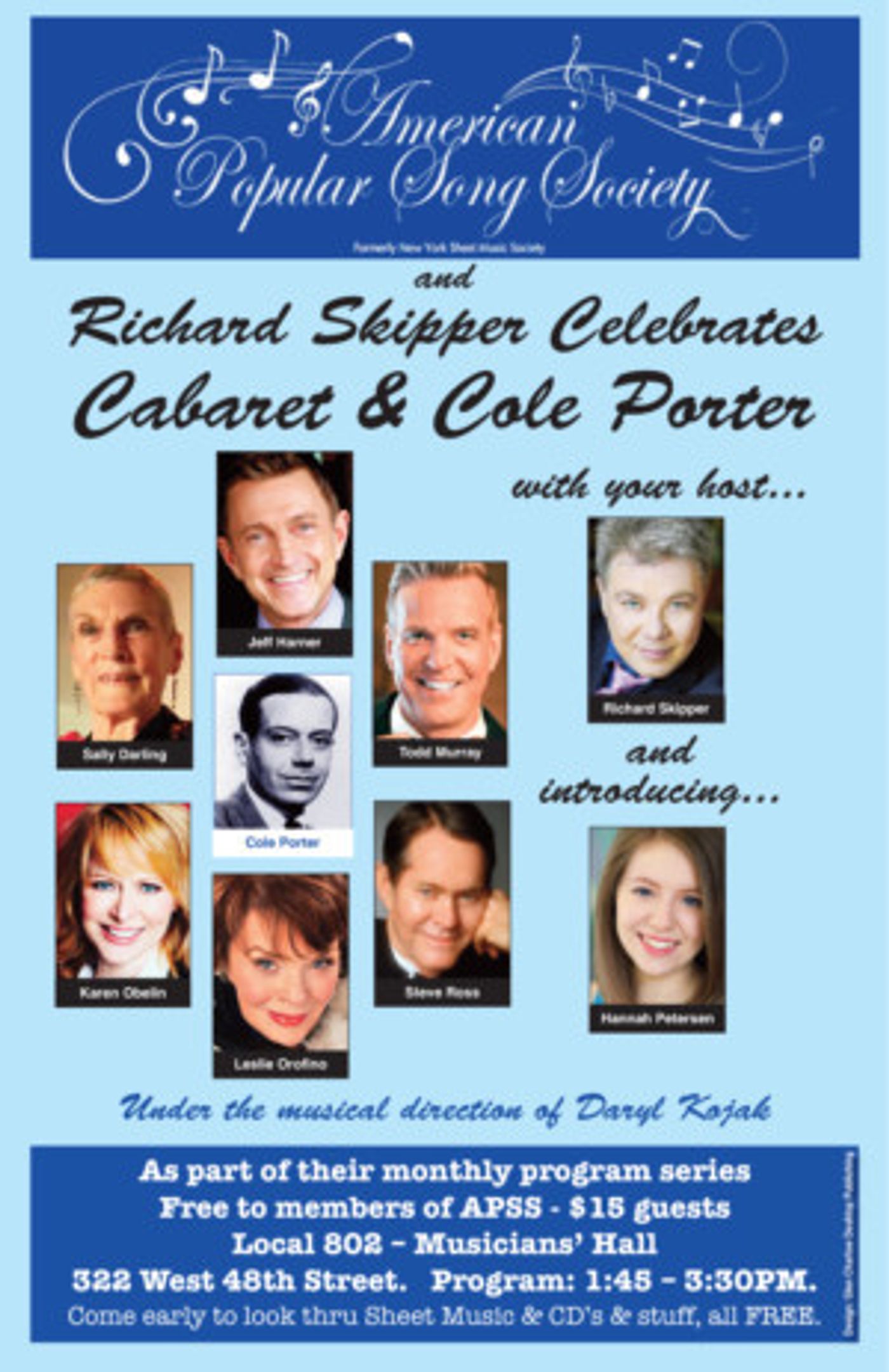 Richard Skipper Comes to The American Popular Song Society This Today  Image