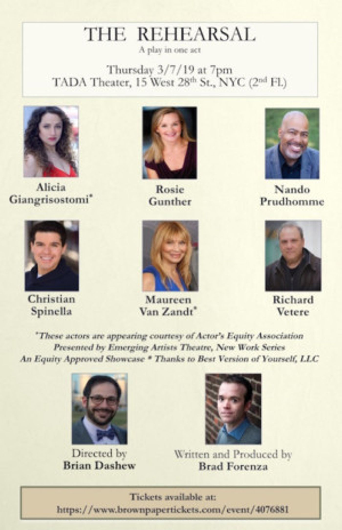 Van Zandt And Vetere Appear In THE REHEARSAL  Image