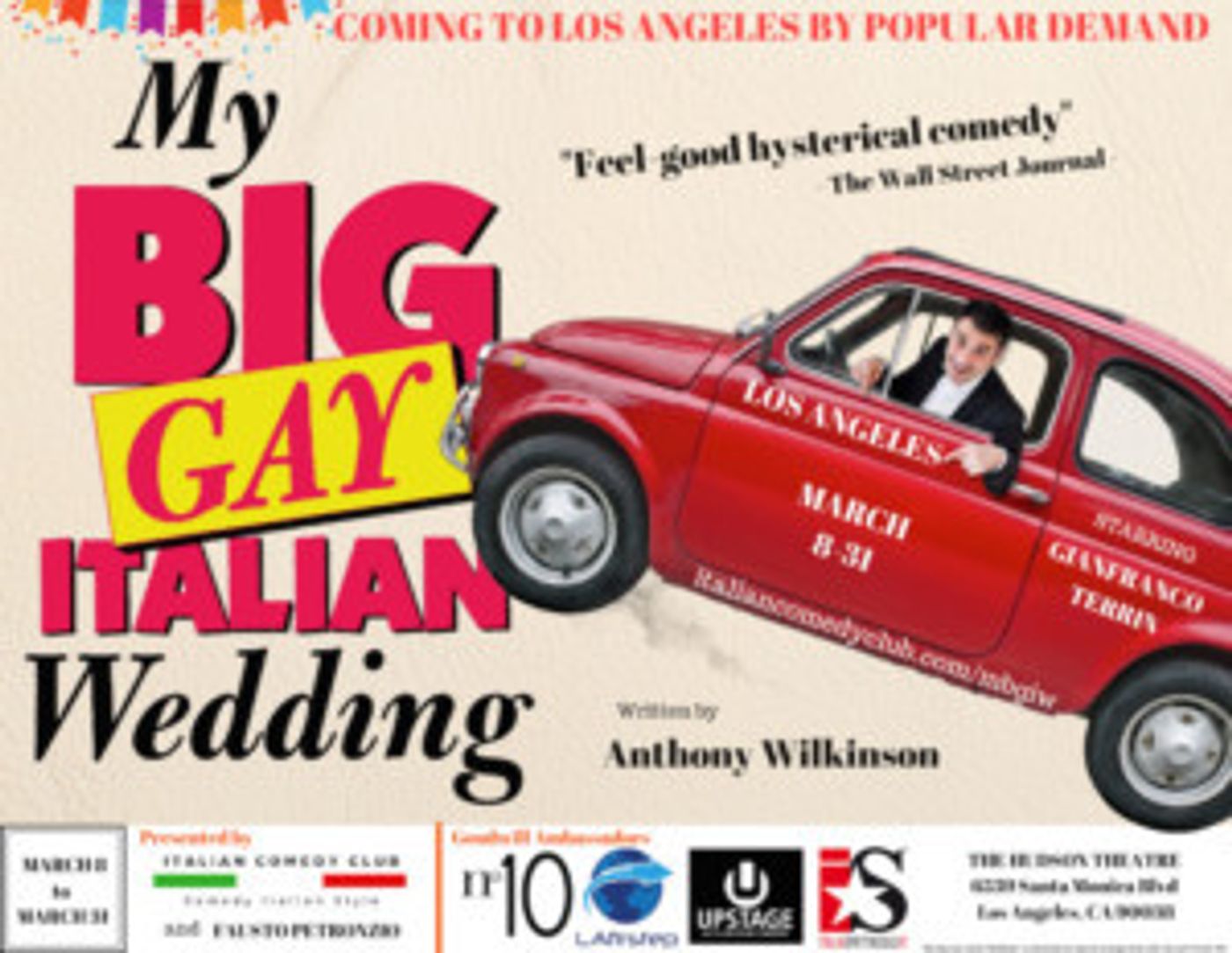 MY BIG GAY ITALIAN WEDDING Opens At Hudson Theatre In March  Image