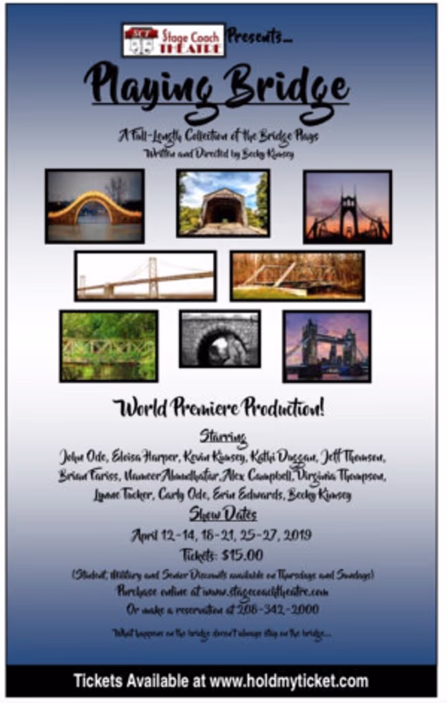 The World Premier Of PLAYING BRIDGE Opens April 12th At Stage Coach Theatre Image