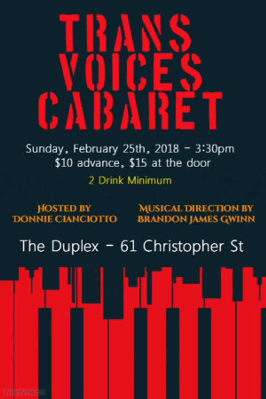 TRANS VOICES CABARET Returns To The Duplex Image