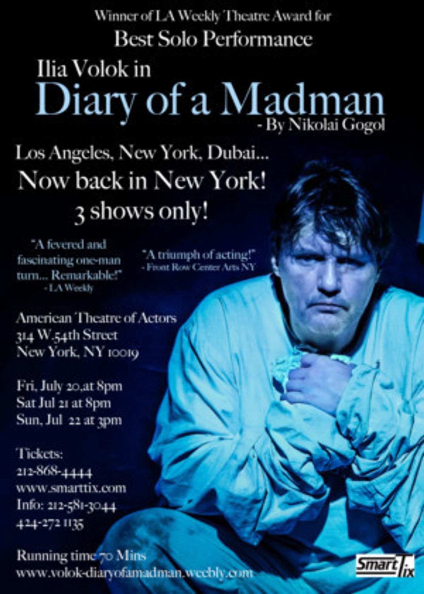 The Madman Returns to NYC Bringing Chekhov And Strindberg With Him!  Image