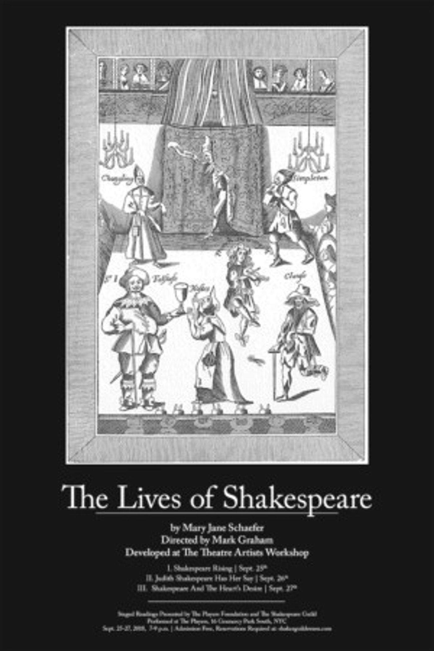 LIVES OF SHAKESPEARE Trilogy Set For Readings At The Players  Image