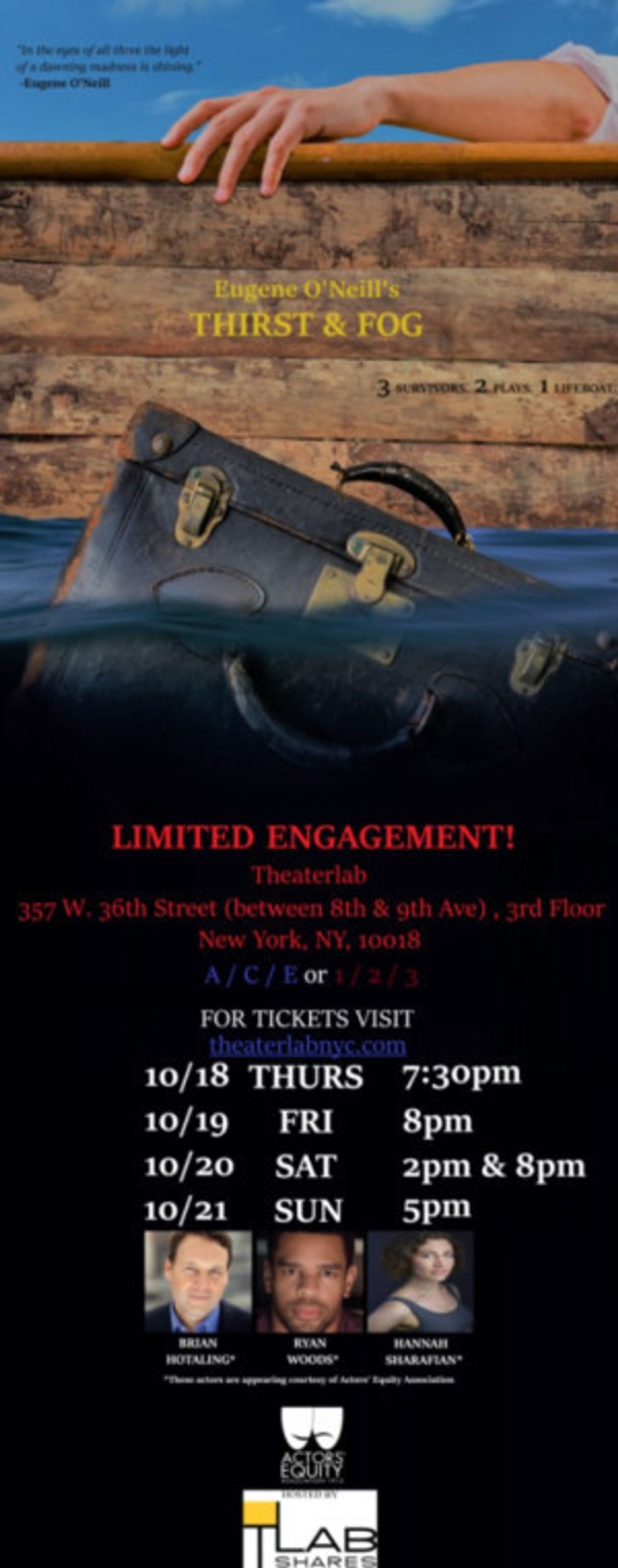 Eugene O'Neill's THIRST & FOG Will Play Limited Engagement At Theaterlab  Image