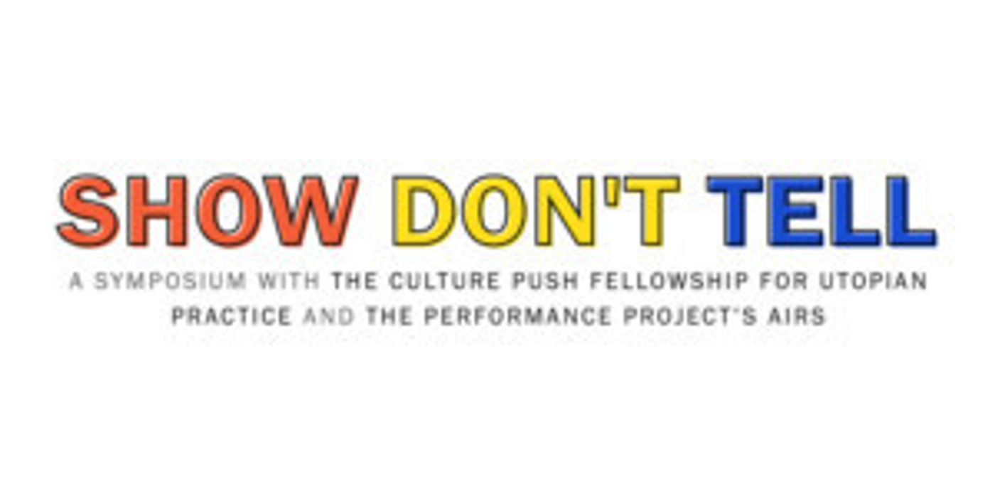 Arts Symposium Show Don't Tell Announced  Image