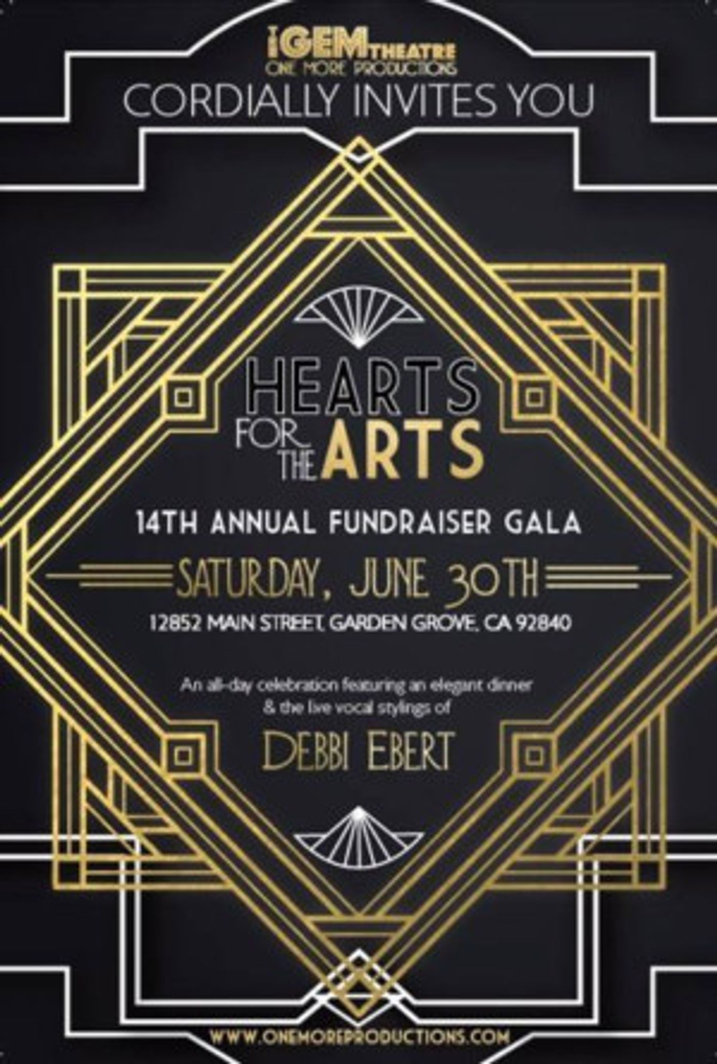 One More Productions Presents 14th Annual Hearts For The Arts Fundraiser Gala And Celebration  Image