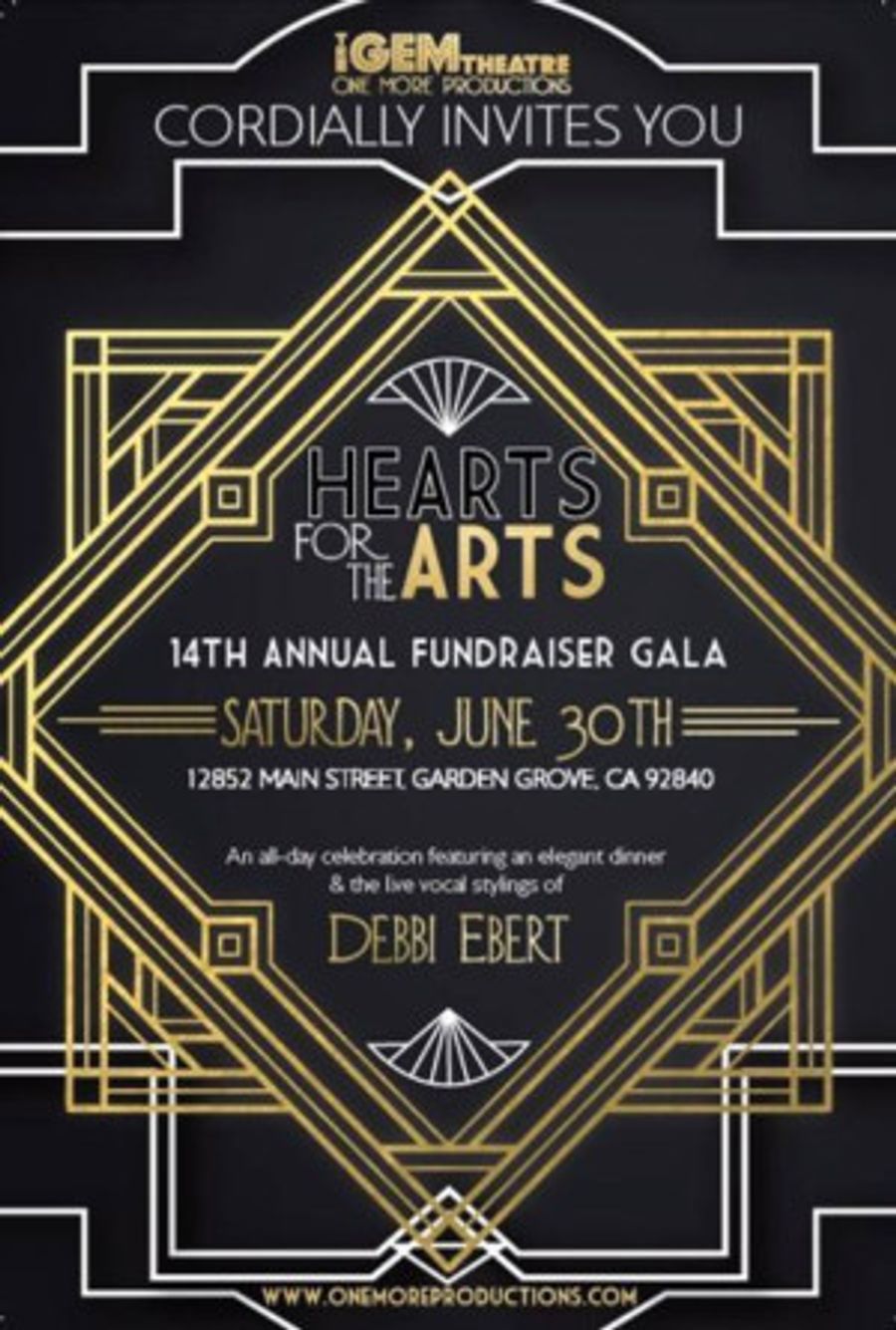 One More Productions Presents 14th Annual Hearts For The Arts Fundraiser Gala And Celebration Image