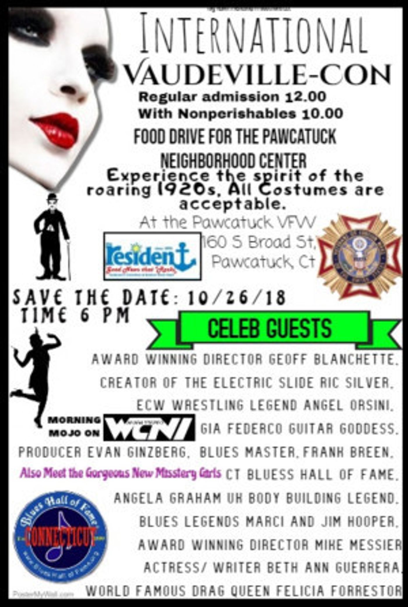 First International Vaudeville Con Food Drive For Pawcatuck Neighborhood Center  Image