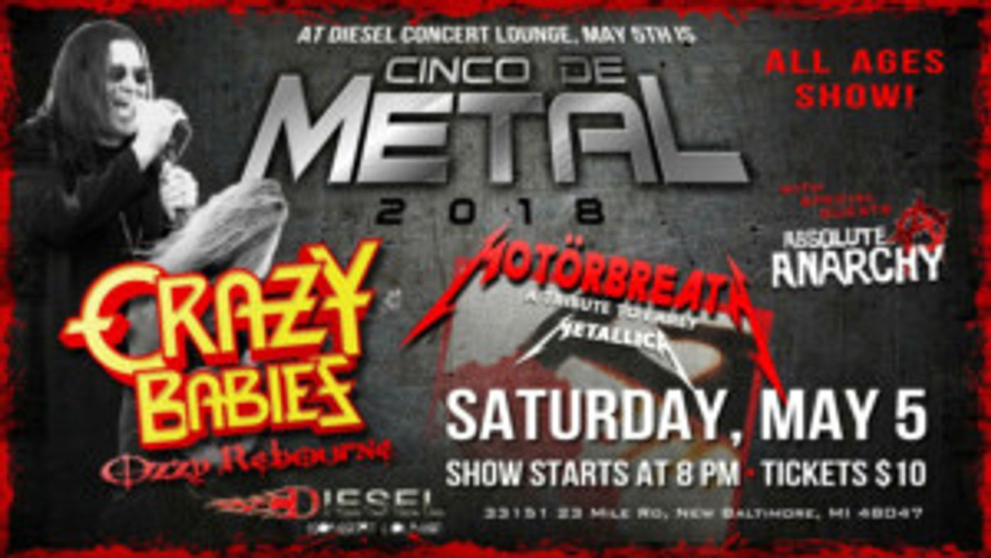 Renowned Ozzy Tribute Crazy Babies Poised For Cinco De Metal at Diesel Concert Lounge  Image