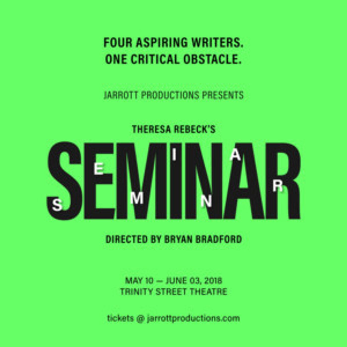 Tickets Now On Sale For SEMINAR From Jarrott Productions  Image