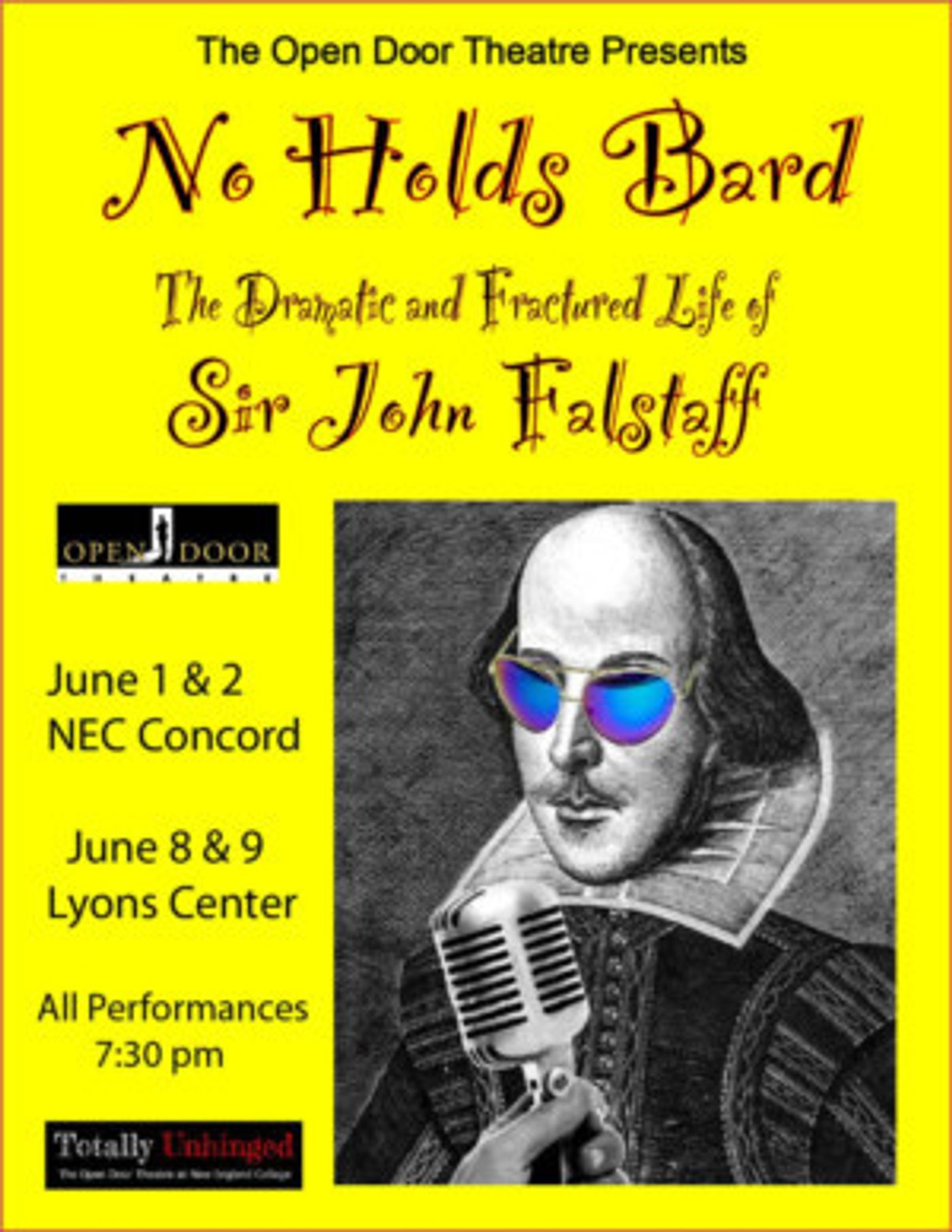 The Open Door Theatre Presents THE DRAMATIC AND FRACTURED LIFE OF SIR JOHN FALSTAFF  Image