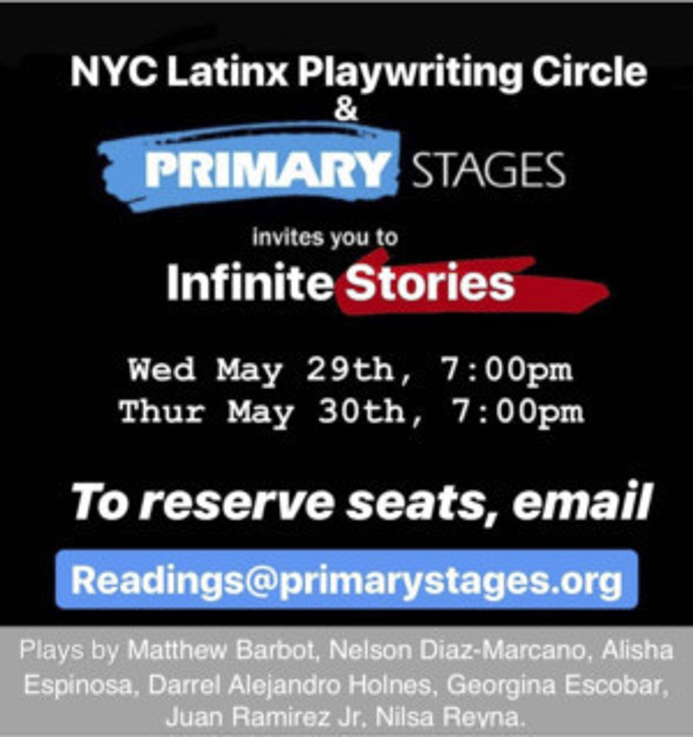 Primary Stages And The NYC Latinx Playwright Circle Present INFINITE STORIES  Image