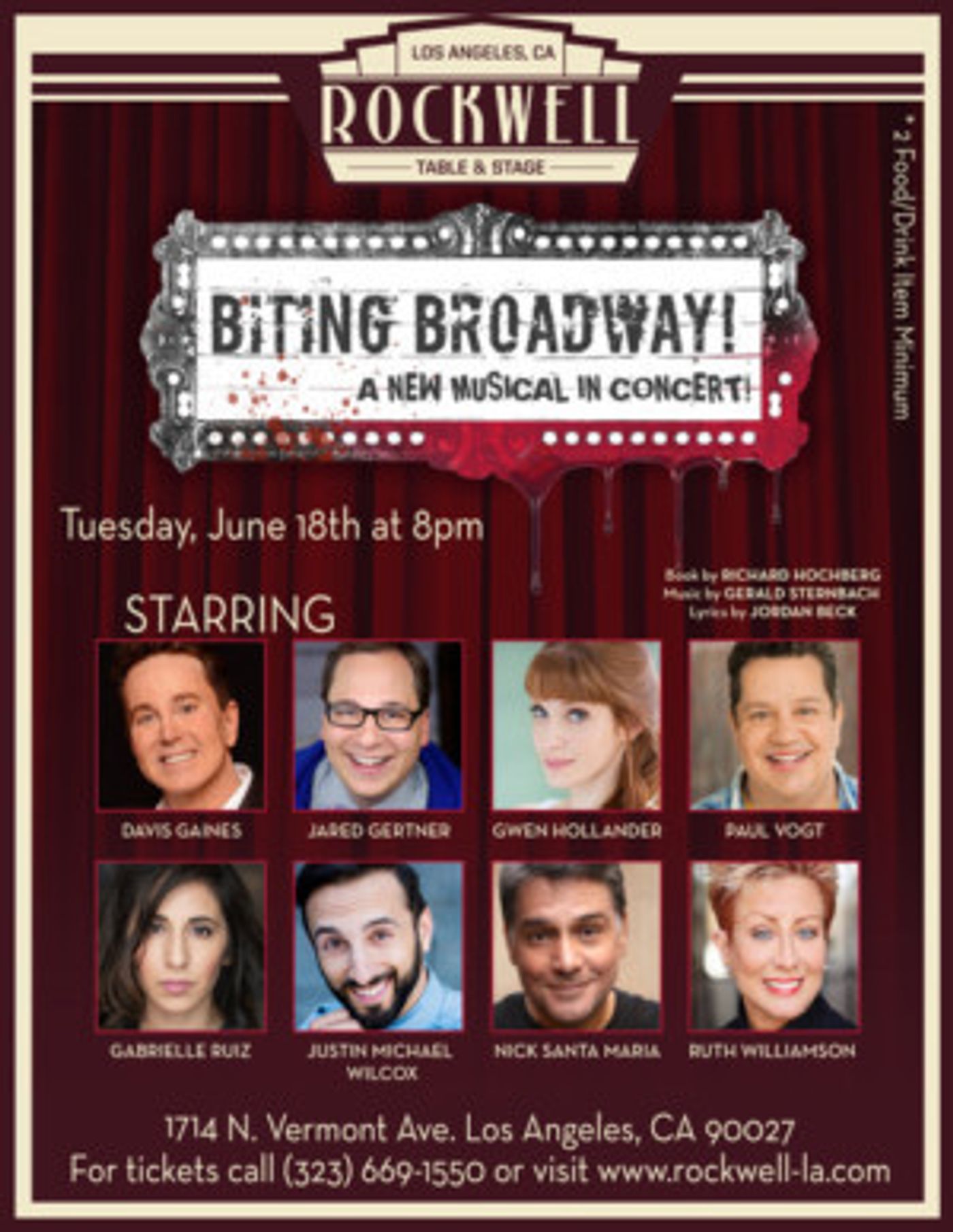 Jared Gertner, Davis Gaines, Gwen Hollander And More To Star In Concert Of New Musical, BITING BROADWAY  Image