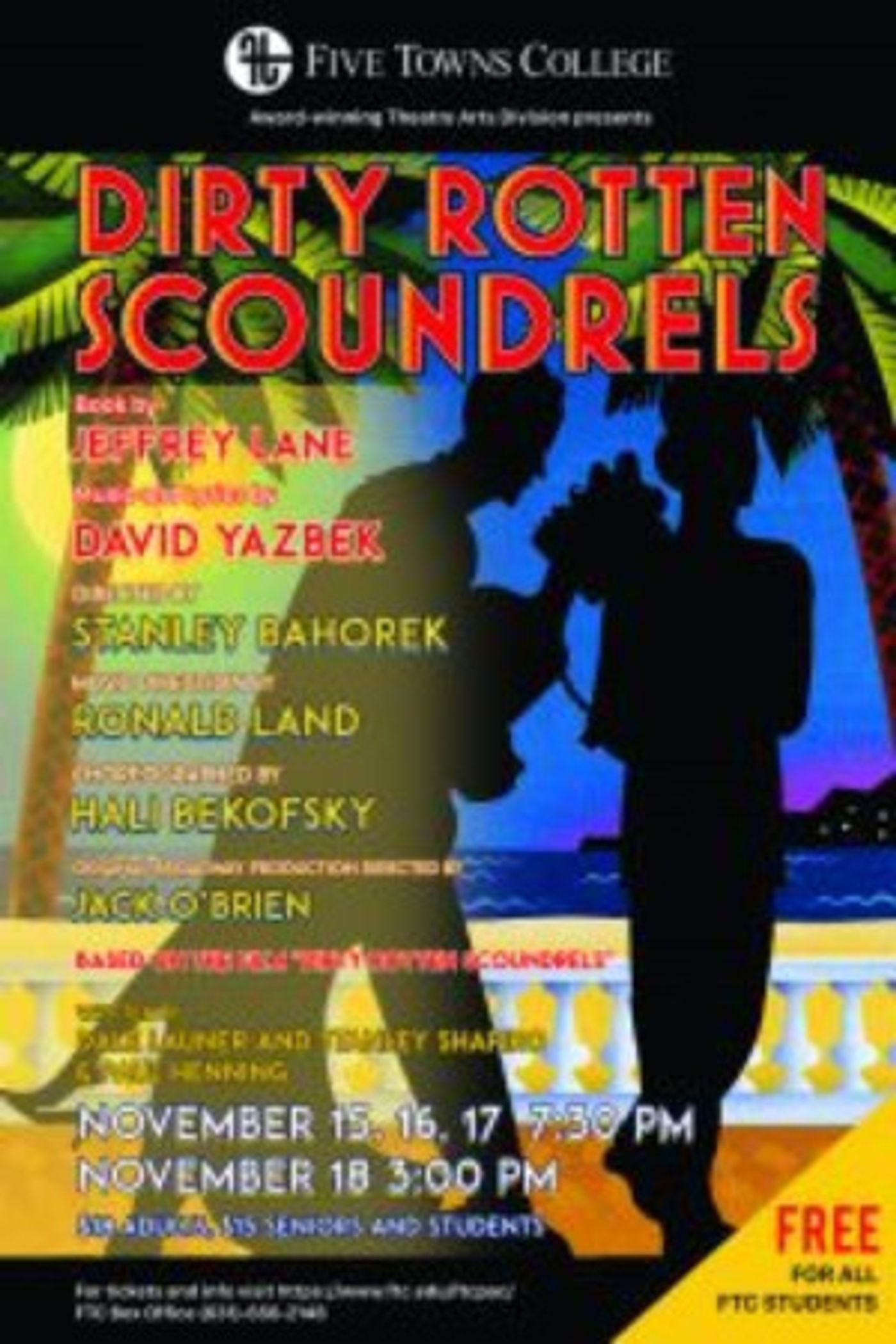FTC Theater Co Stages DIRTY ROTTEN SCOUNDRELS  Image
