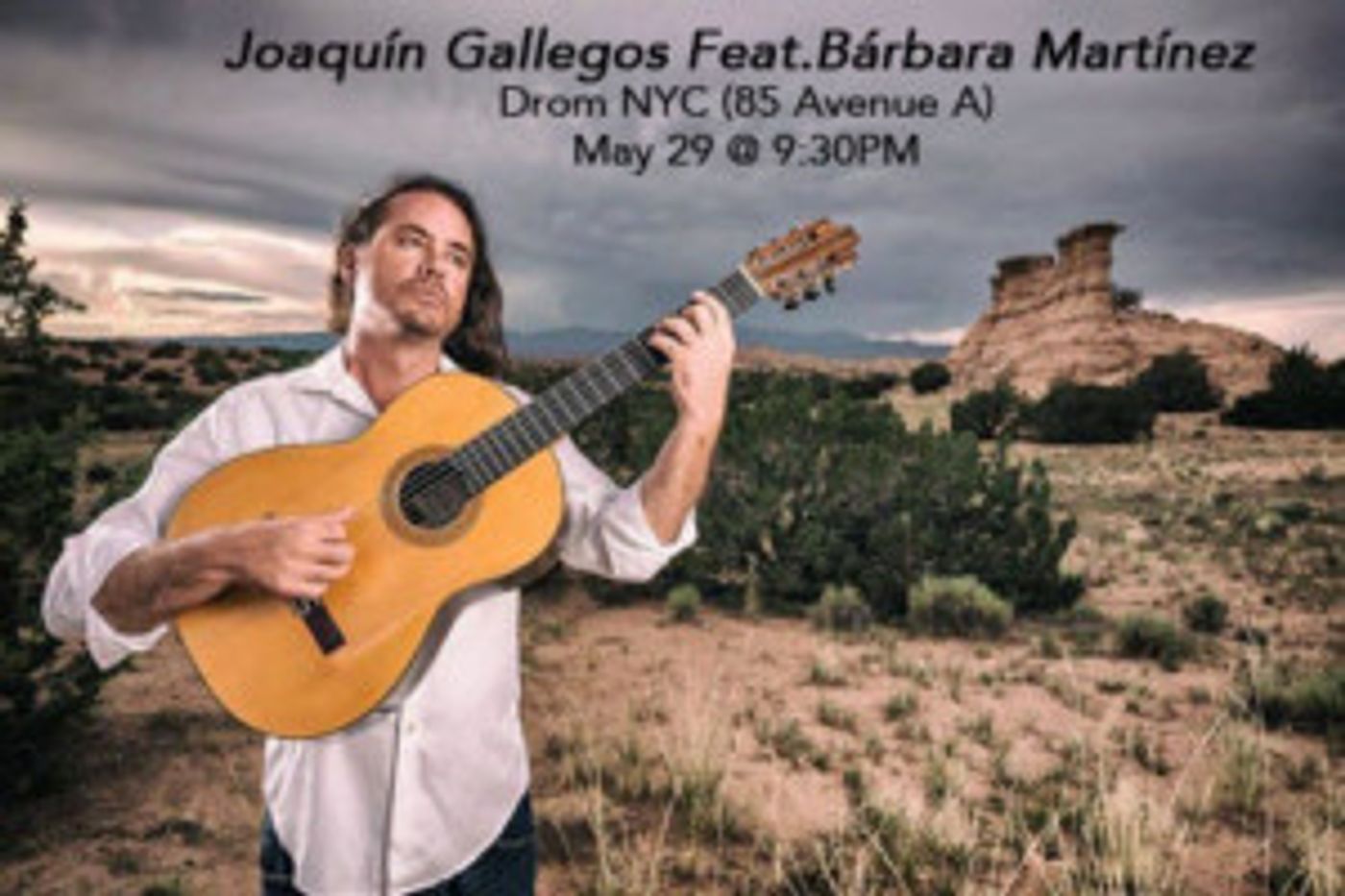 Joaquín Gallegos to Play Music From New Album Featuring Bárbara Martínez  Image