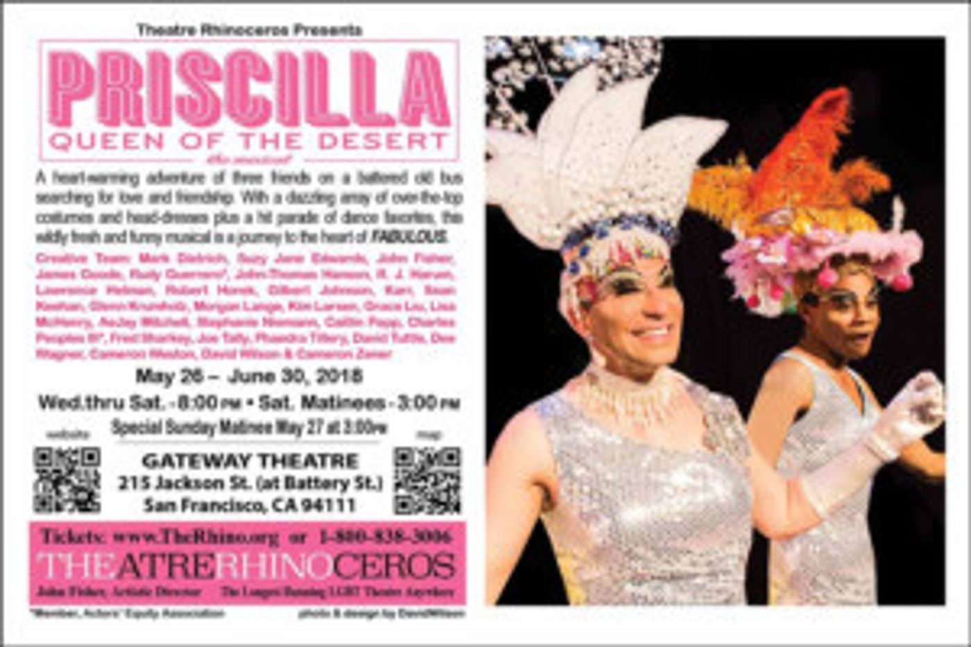 Theatre Rhinoceros Presents PRISCILLA, QUEEN OF THE DESERT – THE MUSICAL  Image