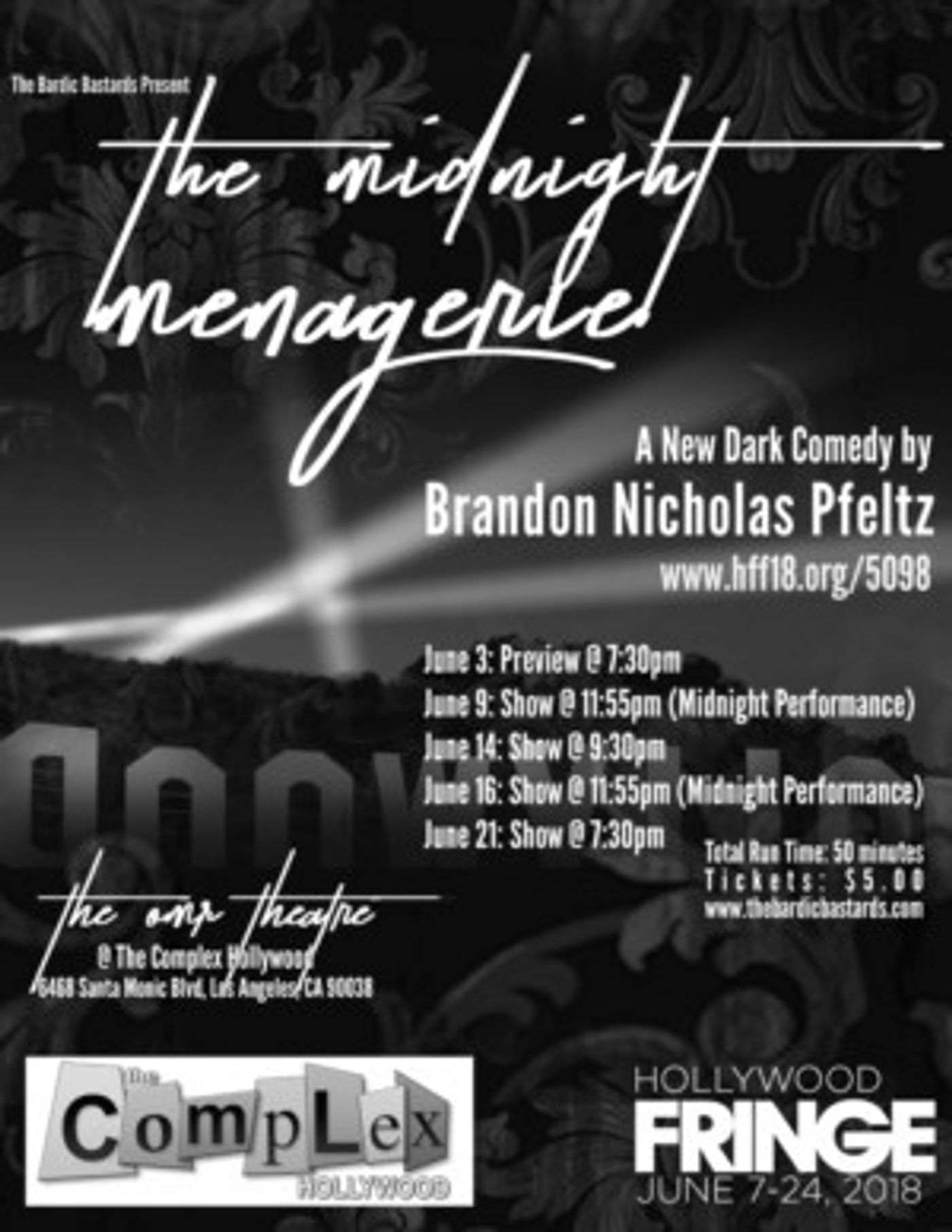 THE MIDNIGHT MENAGERIE, A New Dark Comedy, Begins Performances This Sunday In The Hollywood Fringe  Image