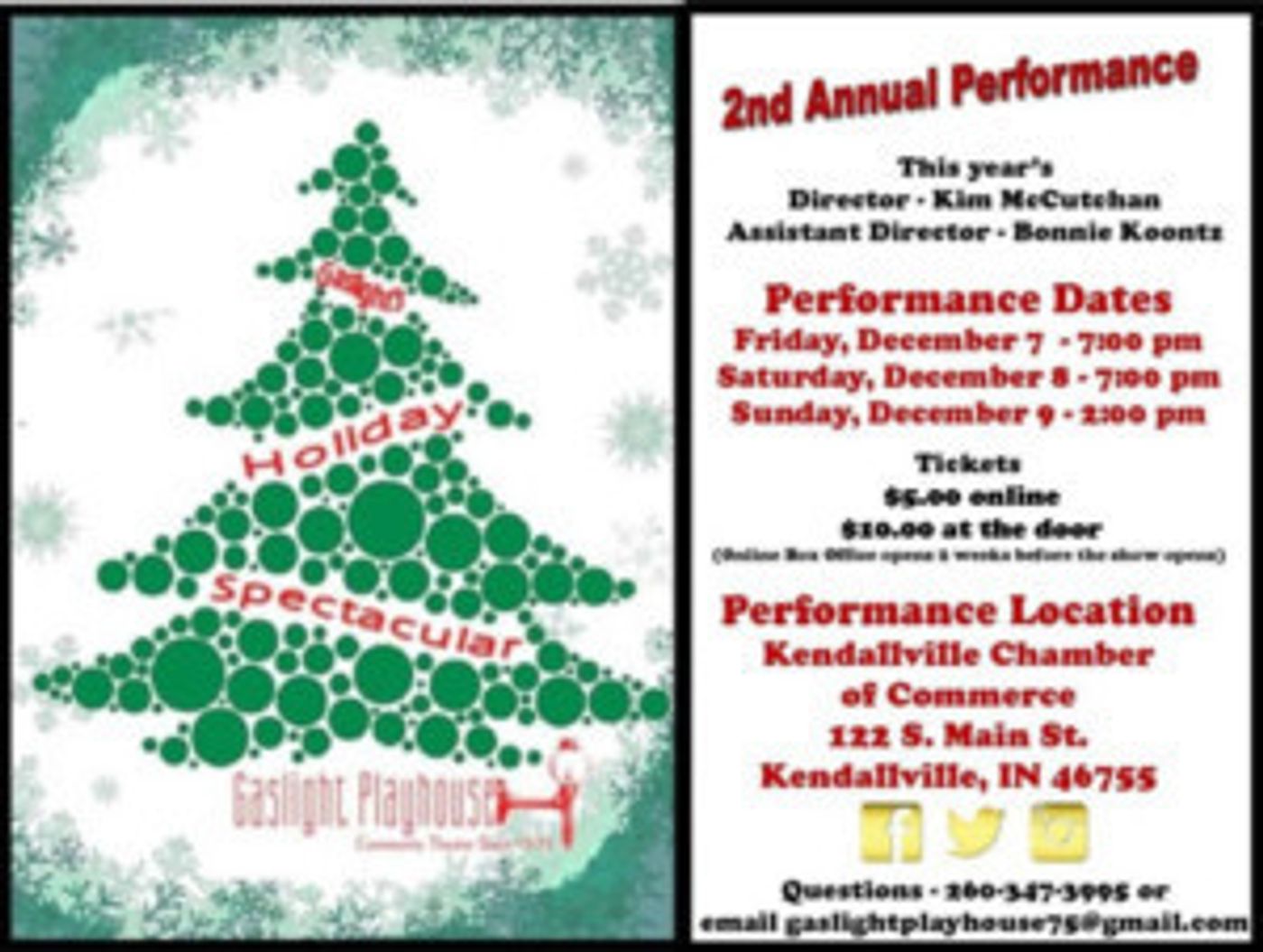 Gaslight Playhouse Inc. Announces Cast For Christmas Spectacular  Image