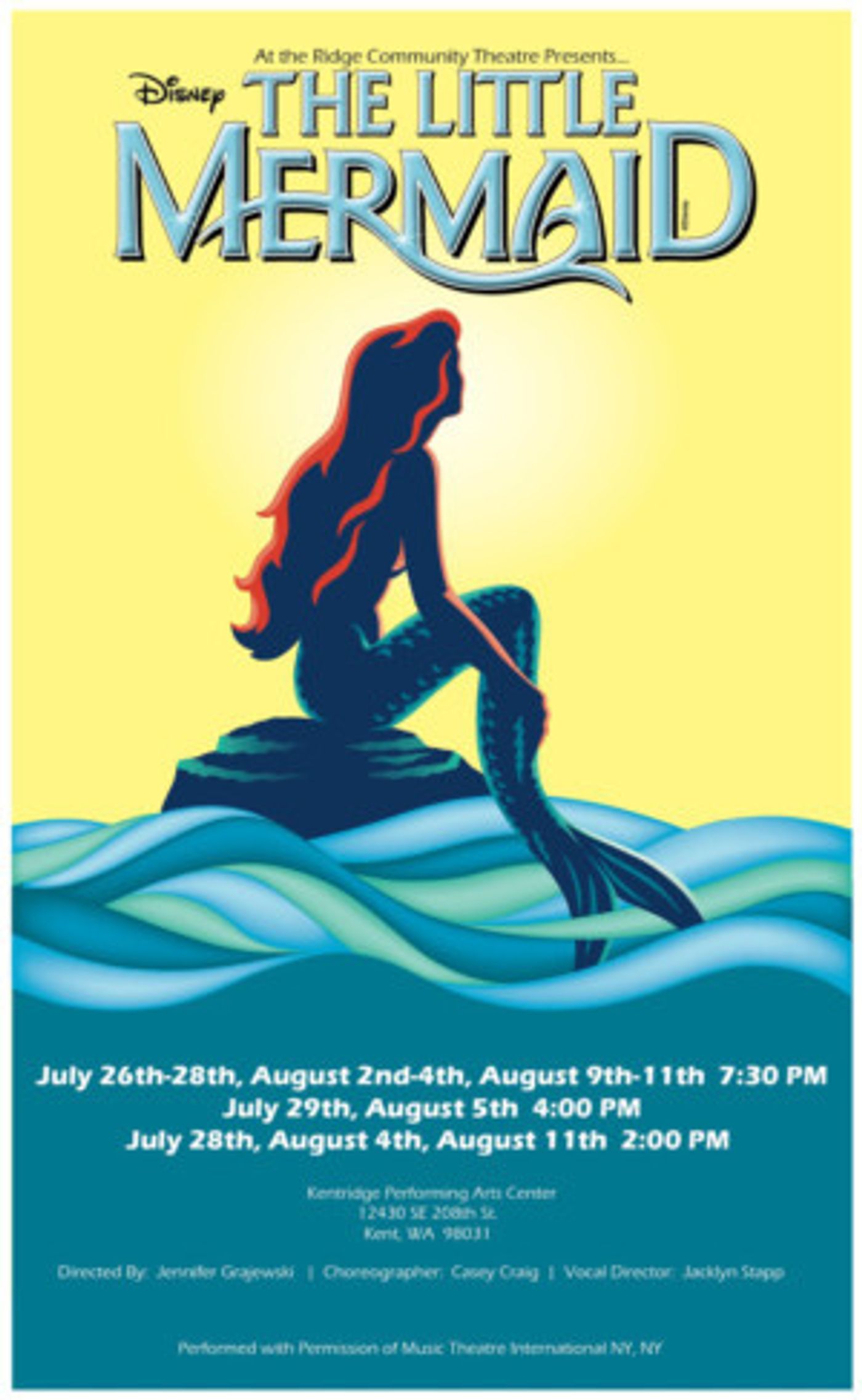 At The Ridge Theatre Presents THE LITTLE MERMAID  Image