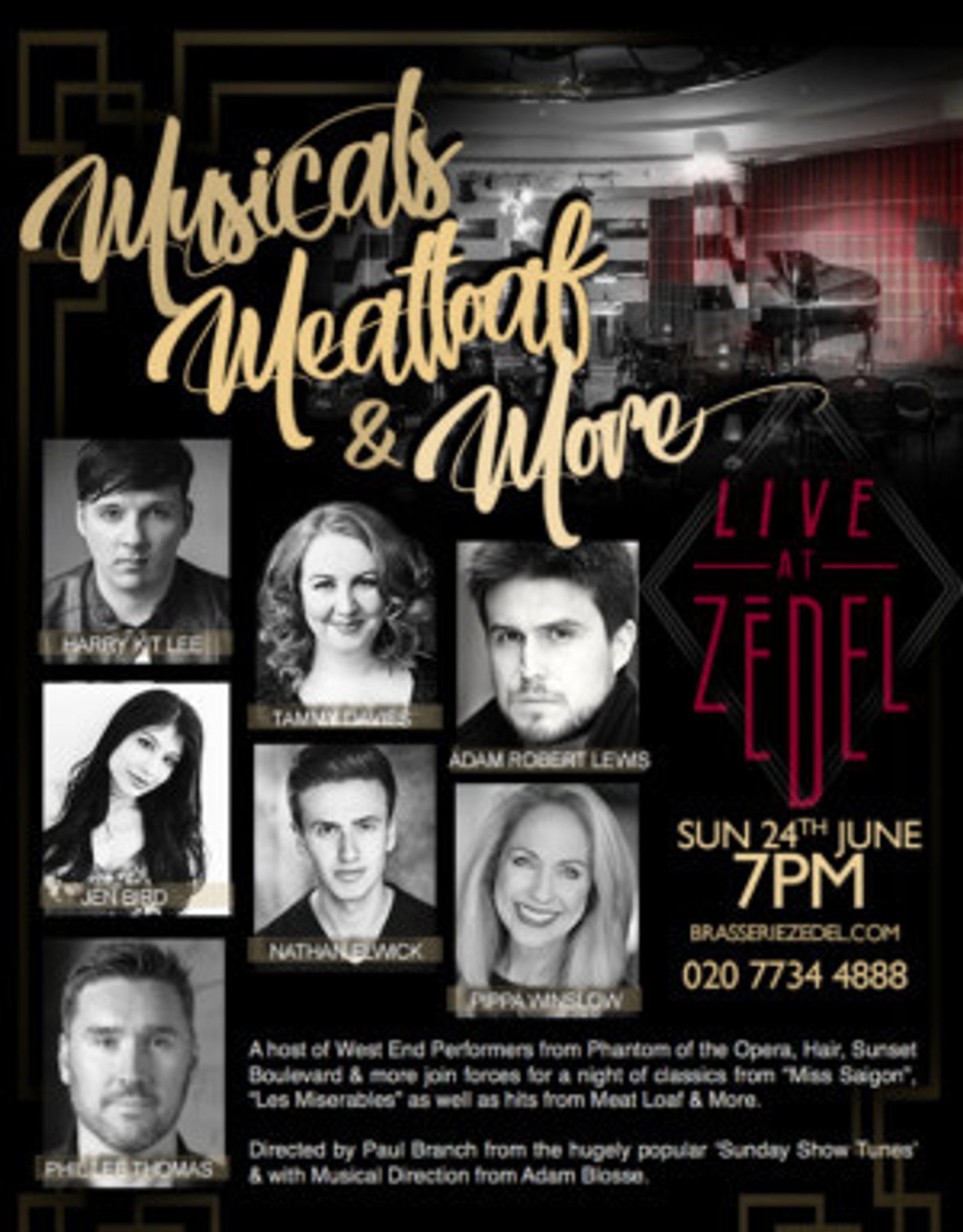 West End Actors Join Forces At London's Prestigeous Live At Zedel For MUSICALS, MEAT LOAF & MORE  Image