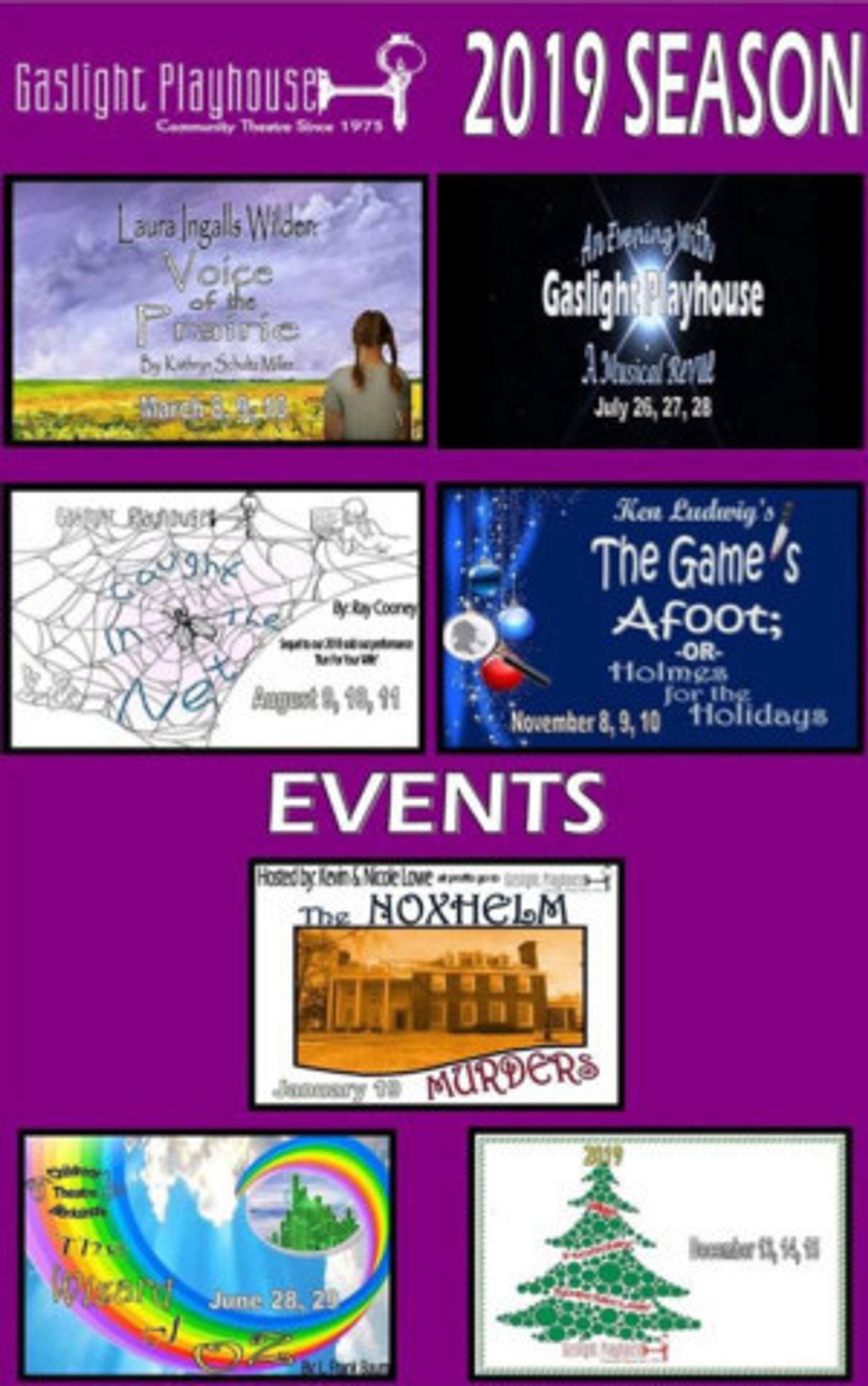 Gaslight Playhouse Inc. Announces 2019 Season  Image